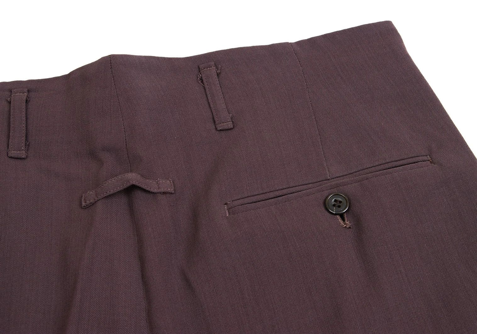 Jean Paul Gaultier Wool Tuck Pants in Brown, Size 48 Size US 32 / EU 48 - 11 Thumbnail