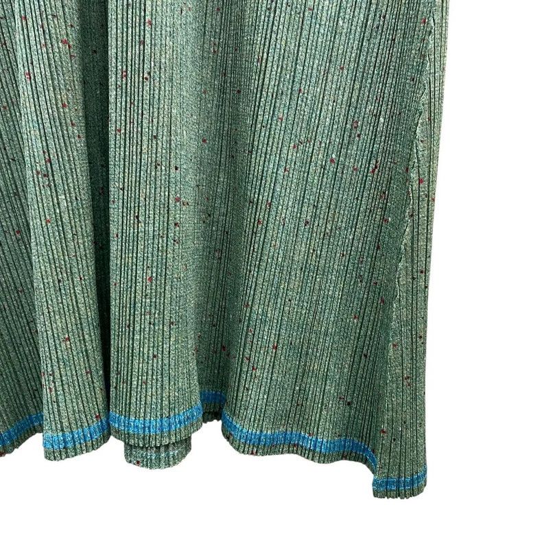 Issey Miyake Issey Miyake size:3 Green pleated sleeveless dress Size XS / US 0-2 / IT 36-38 - 4 Thumbnail
