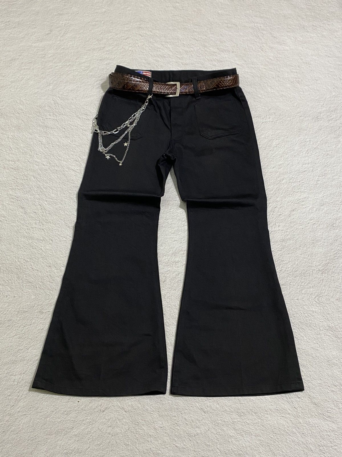 If Six Was Nine × KMRii × Le Grande Bleu (L.G.B.) SICK 💰 Vintage Bobson Western Super Flared Pants Size US 31 - 1 Thumbnail