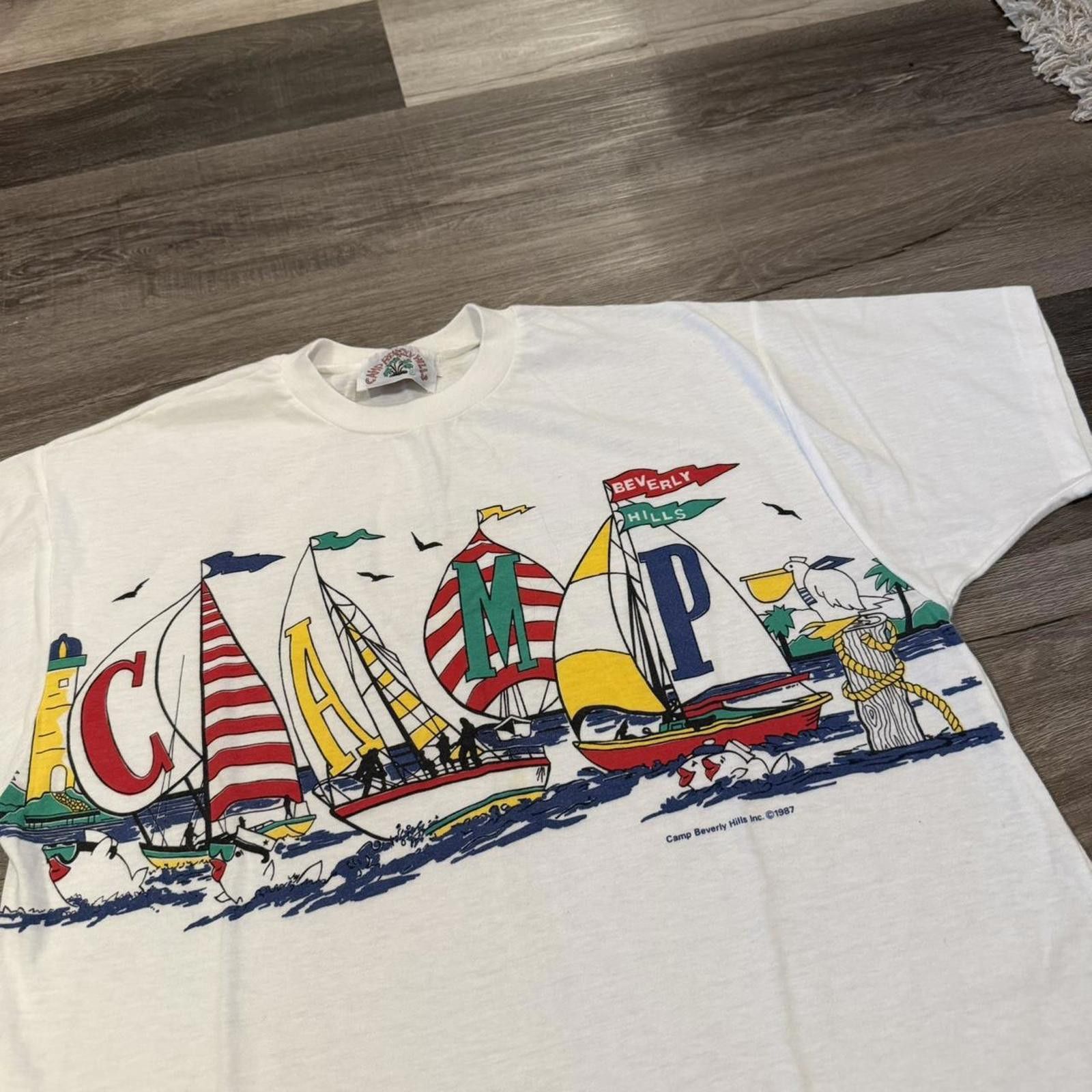 Other Vintage camp Beverly Hills t shirt 1987 boats sailing Size US M / EU 48-50 / 2 - 1 Thumbnail