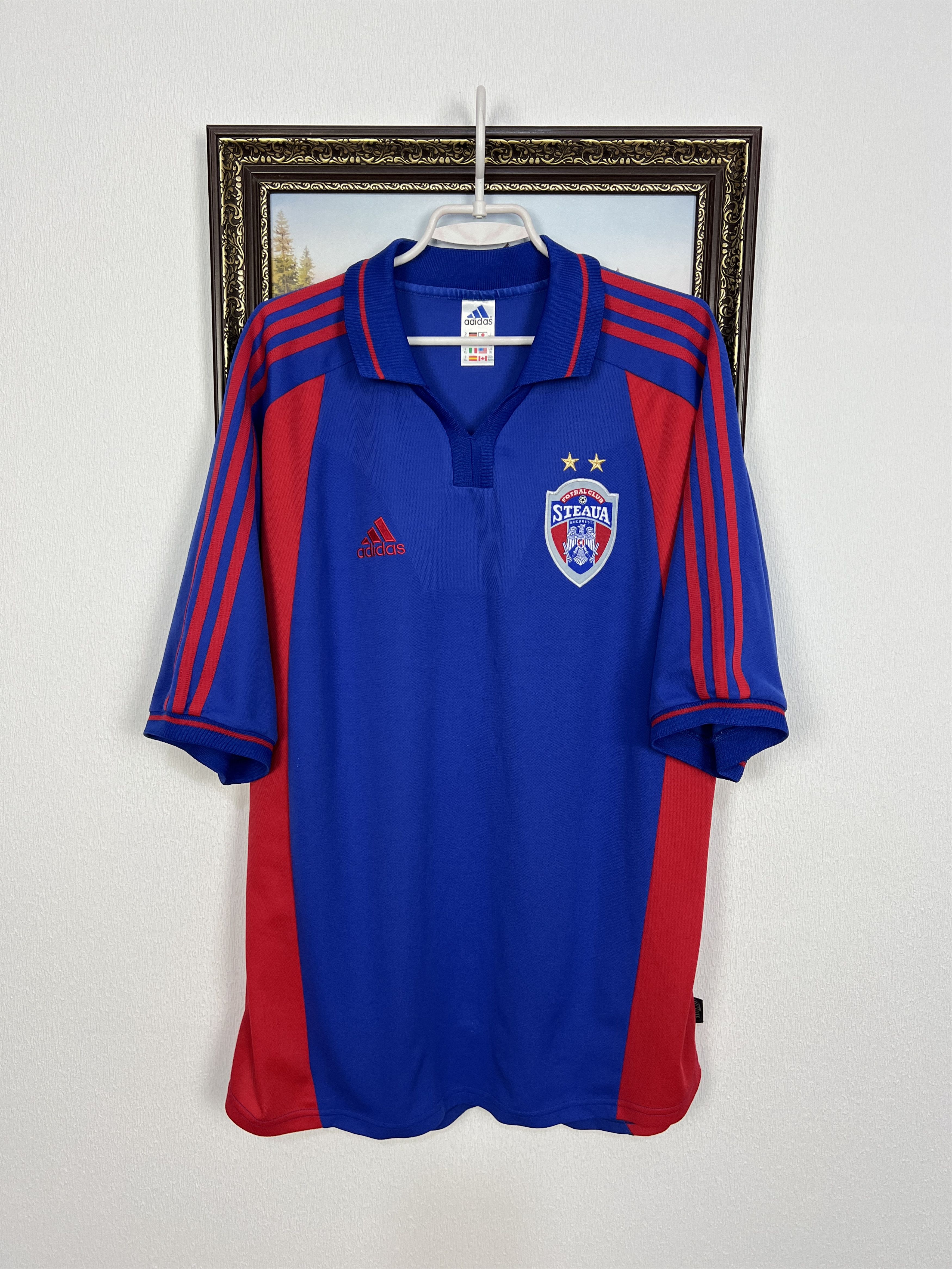 Adidas CSA Steaua Bucuresti football shirt 2000 Soccer Adidas Size US XL / EU 56 / 4 - 1 Thumbnail