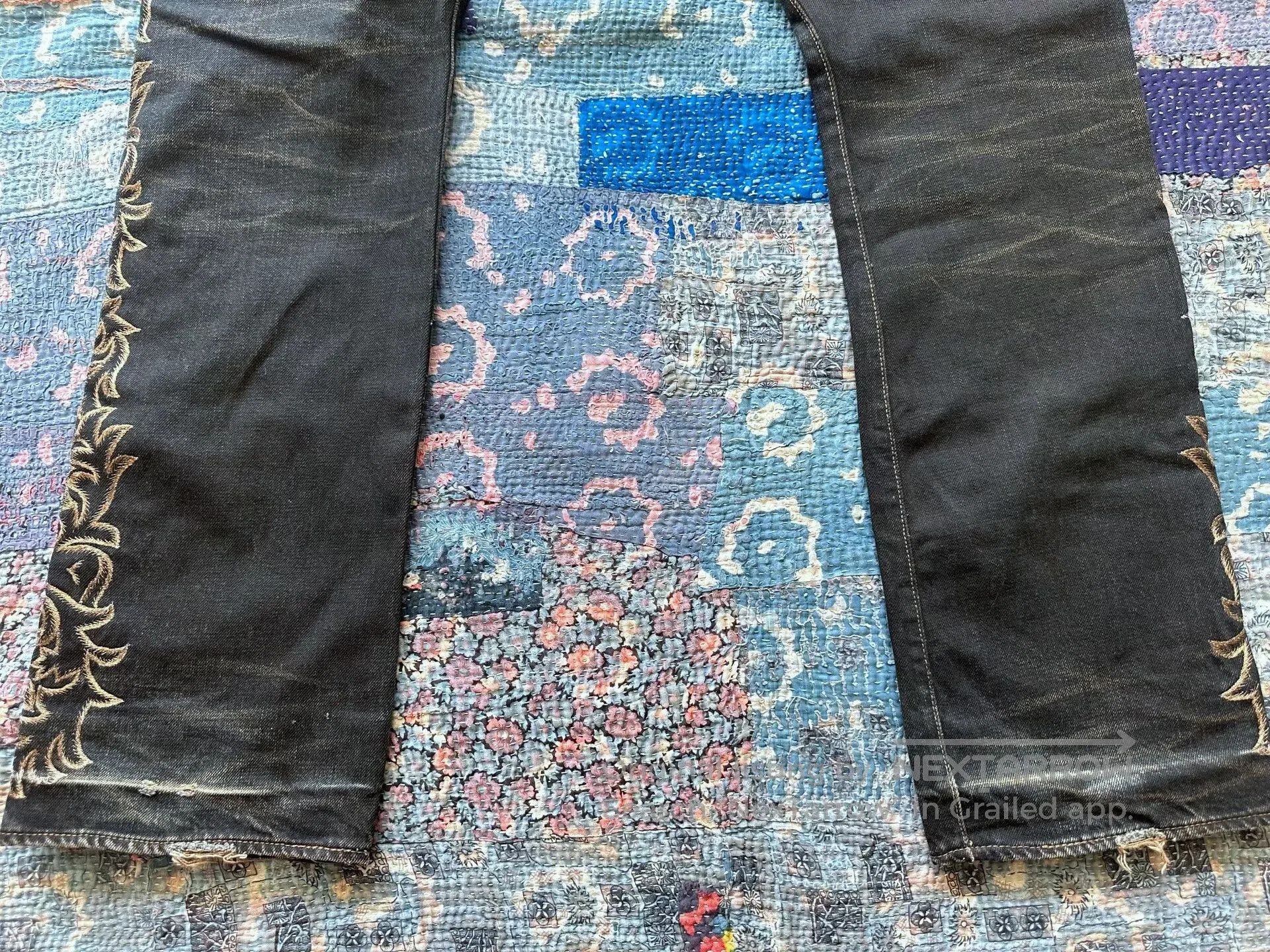 RRL Ralph Lauren rrl vintage embroidered denim pants. Size US 34 / EU 50 - 4 Thumbnail