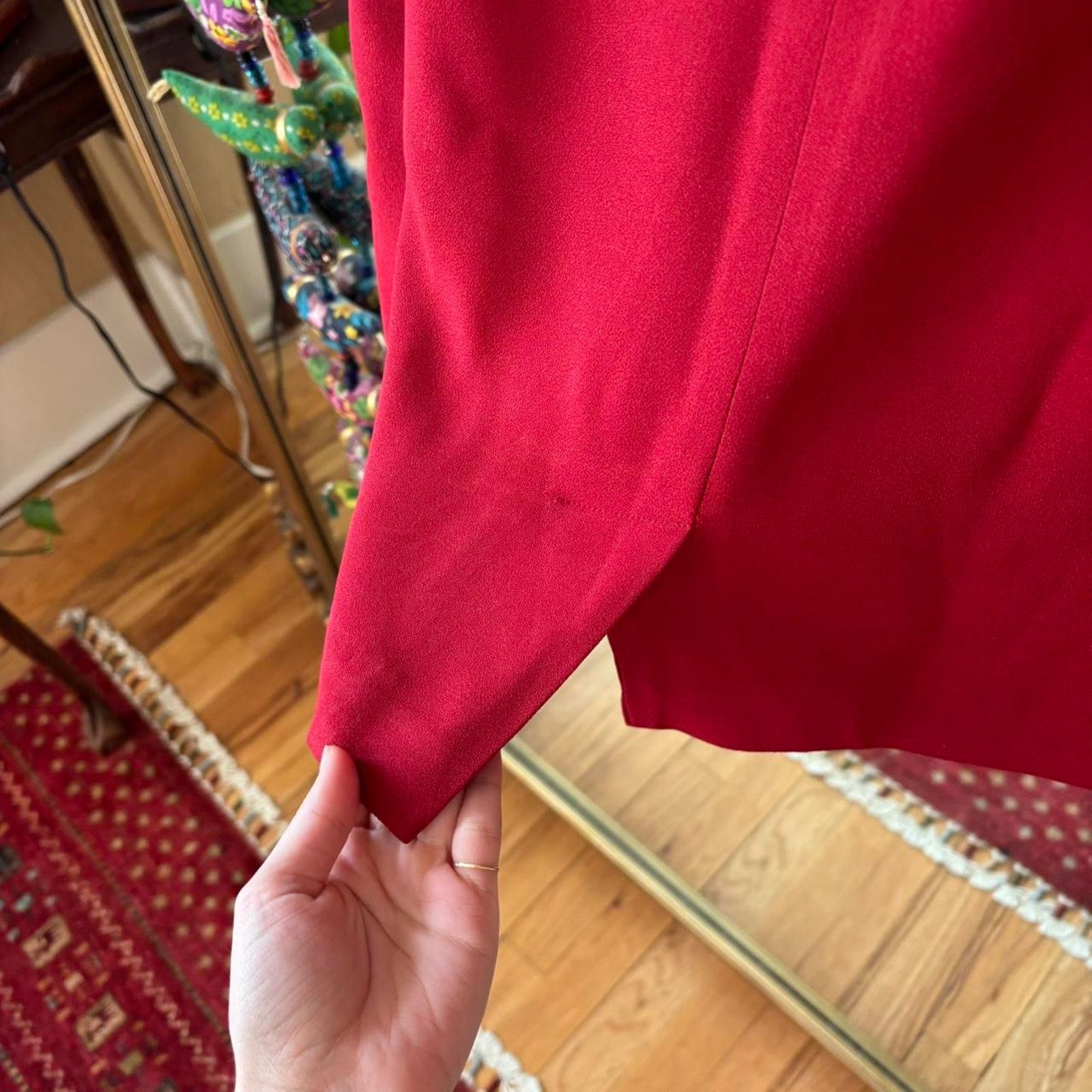 Ann Taylor Vintage 90s Ann Taylor Red Button Back Dress 6 Retro Classic Size M / US 6-8 / IT 42-44 - 10 Thumbnail