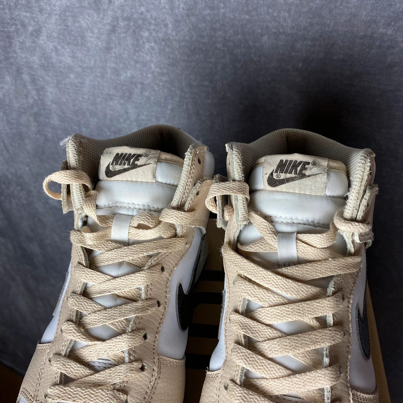 Nike Nike Dunk High Tan Brown Cappucino big logo swoosh Size US 8 / EU 41 - 6 Thumbnail