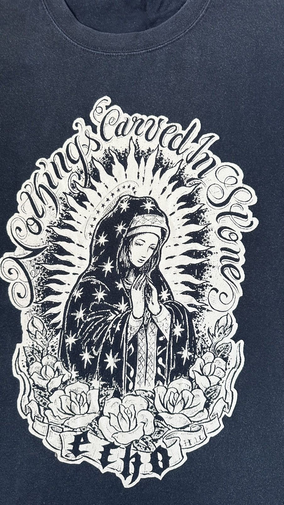 Vintage VINTAGE ECHO JAPAN BAND NOTHINH CARVED IN STONE TEE Size US M / EU 48-50 / 2 - 2 Thumbnail