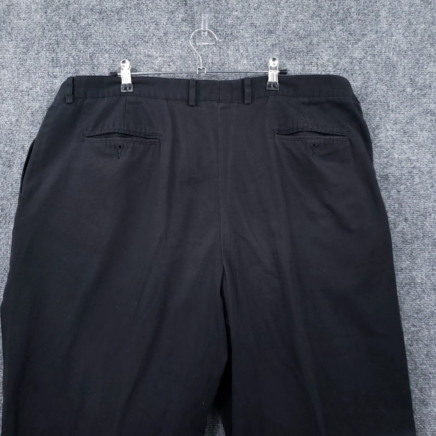 Vintage Bobby Jones Pants Mens 42 Black Chino Mid-Rise Straight Cuffed Pleated Casual Shirt Size US 42 / EU 58 - 6 Thumbnail