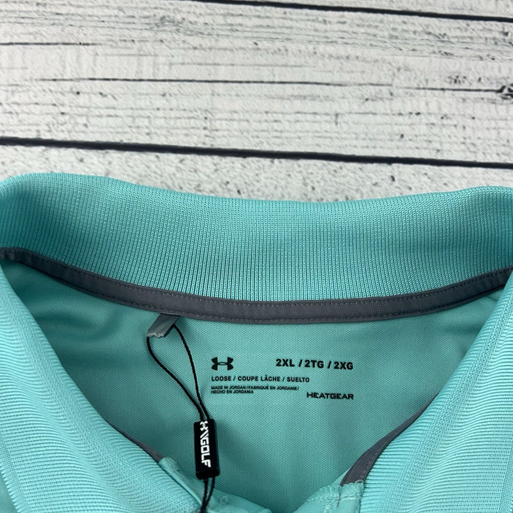 Under Armour Under Armour HeatGear Short Sleeve Golf Polo Shirt Men's 2XL Teal Green Shirt Polos Mens 2XL HeatGear Size US XXL / EU 58 / 5 - 2 Thumbnail