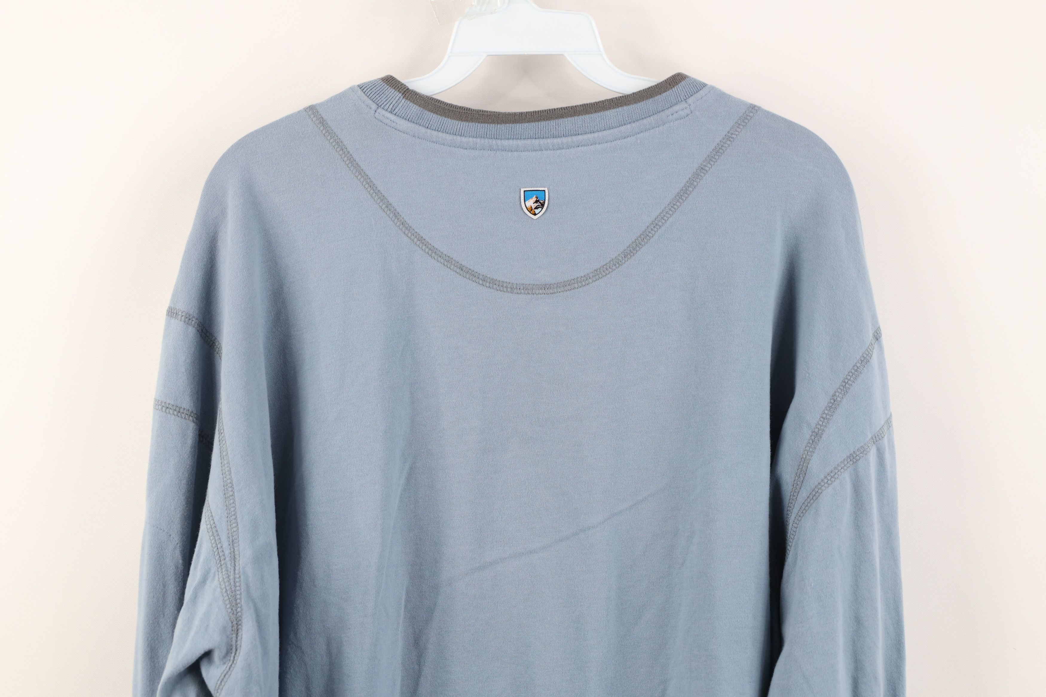 Kuhl Kuhl Mountain Commander Crew Long Sleeve T-Shirt Blue Cotton Size US XXL / EU 58 / 5 - 14 Thumbnail