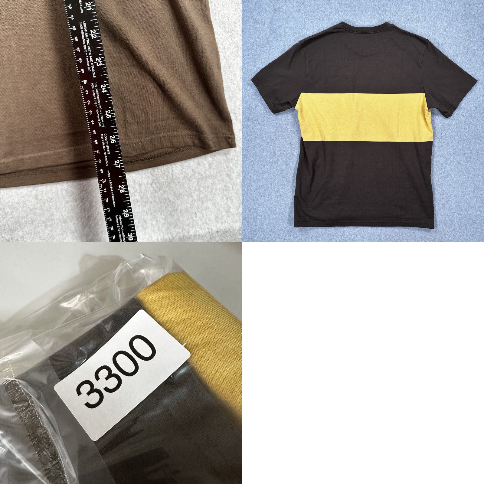 Vintage Tenore Shirt Mens M Brown Yellow Stripe Pocket Crewneck Short Sleeve Tee Size US M / EU 48-50 / 2 - 8 Thumbnail