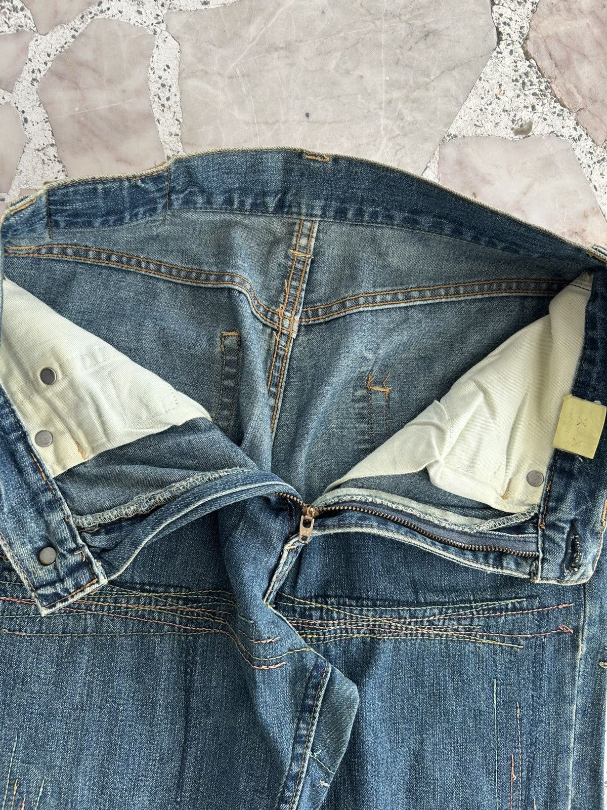 Hysteric Glamour Kinky Hysterics Sashiko Japan Vintage Denim Size US 28 / EU 44 - 10 Thumbnail