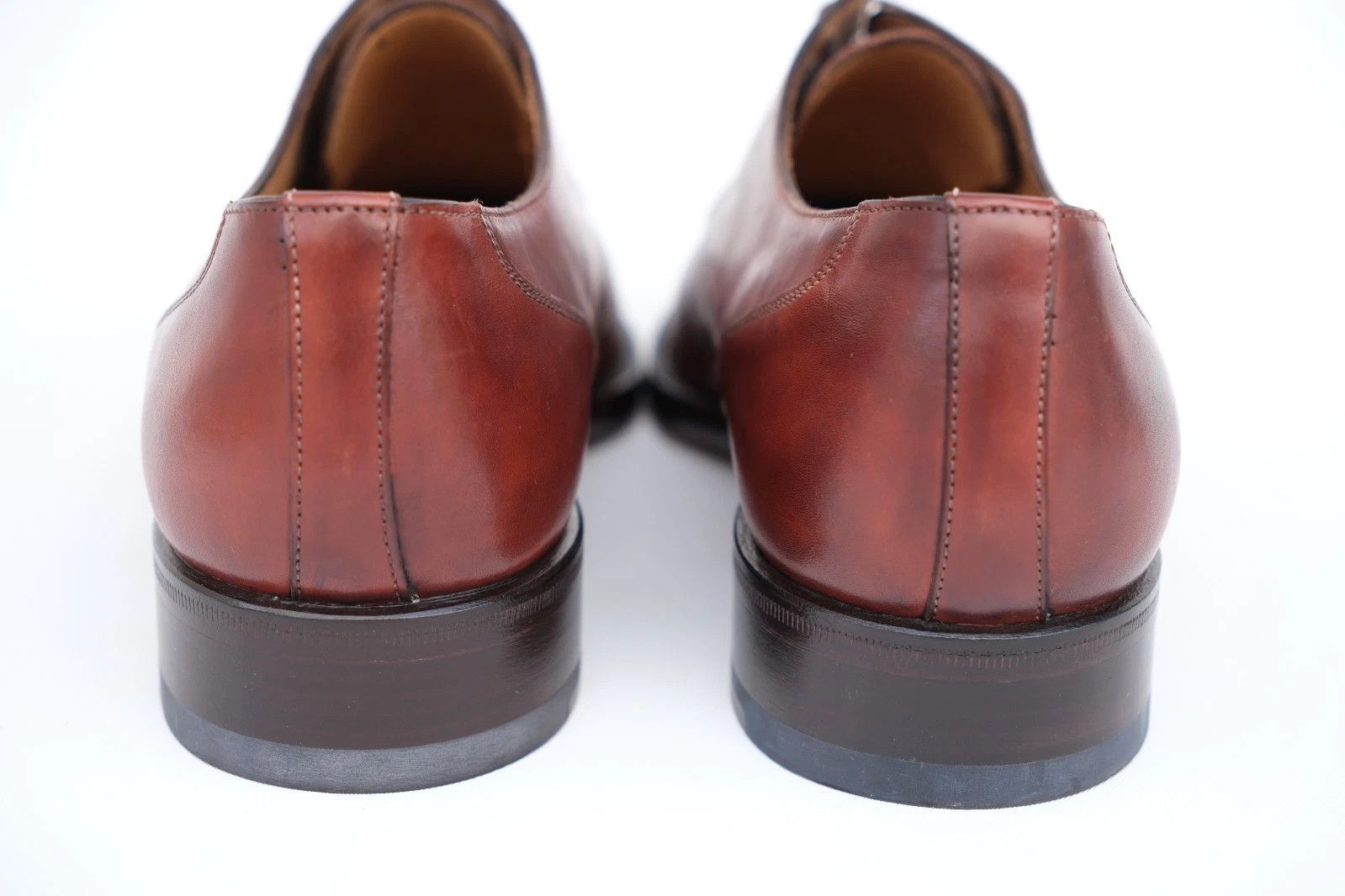 Santoni Santoni Brown Leather Derby Shoes UK 10 US 11 EU 44 Size US 11 / EU 44 - 4 Thumbnail