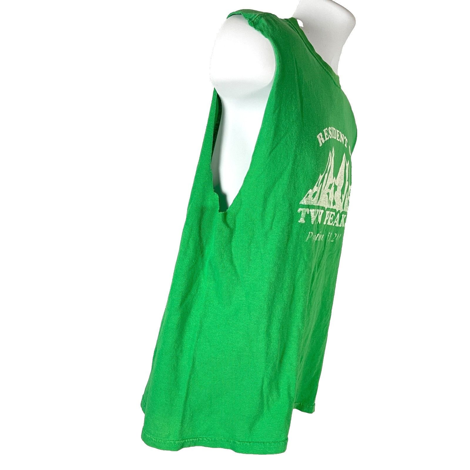 Other Resident of Twin Peaks Mens Cut Off Muscle T-Shirt Green siz Size US M / EU 48-50 / 2 - 3 Thumbnail