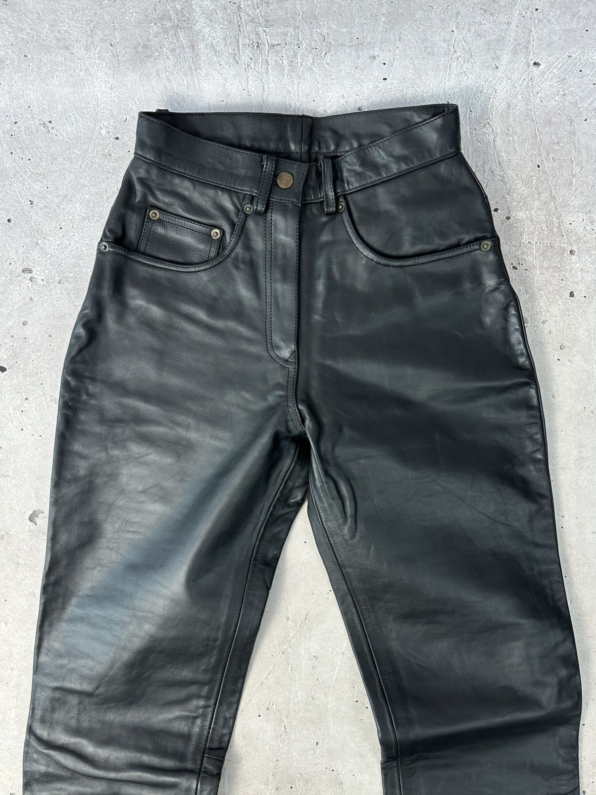 Belstaff Belstaff Vintage Leather Black Biker Pants Size 30" / US 8 / IT 44 - 3 Thumbnail