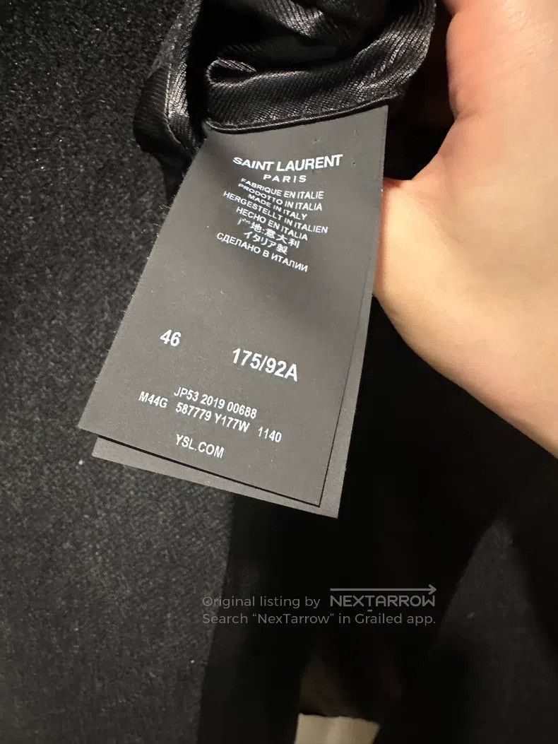 Saint Laurent Paris Saint Laurent Paris Gunmetal Gray Sword Collar Mid-Length Size US S / EU 44-46 / 1 - 7 Thumbnail