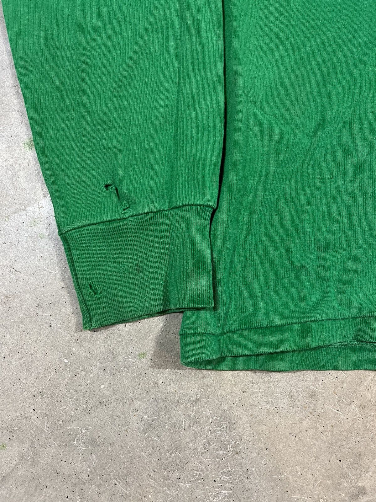 Vintage Vintage 80s US Military Flight Deck Jersey Shirt Green Size US L / EU 52-54 / 3 - 3 Thumbnail