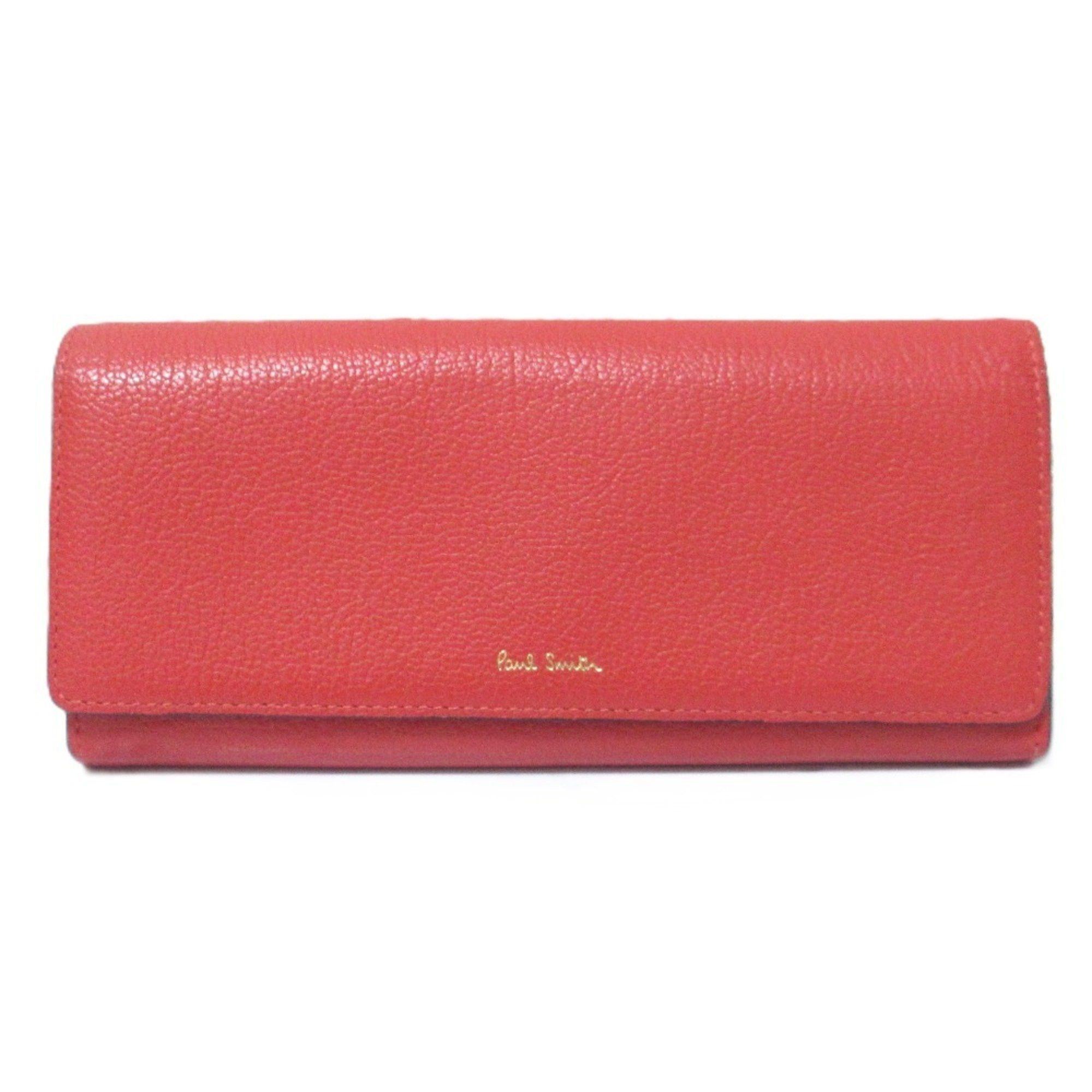 Paul Smith Paul Smith Leather Long Wallet, Coral, Red, Women's Size ONE SIZE - 1 Thumbnail