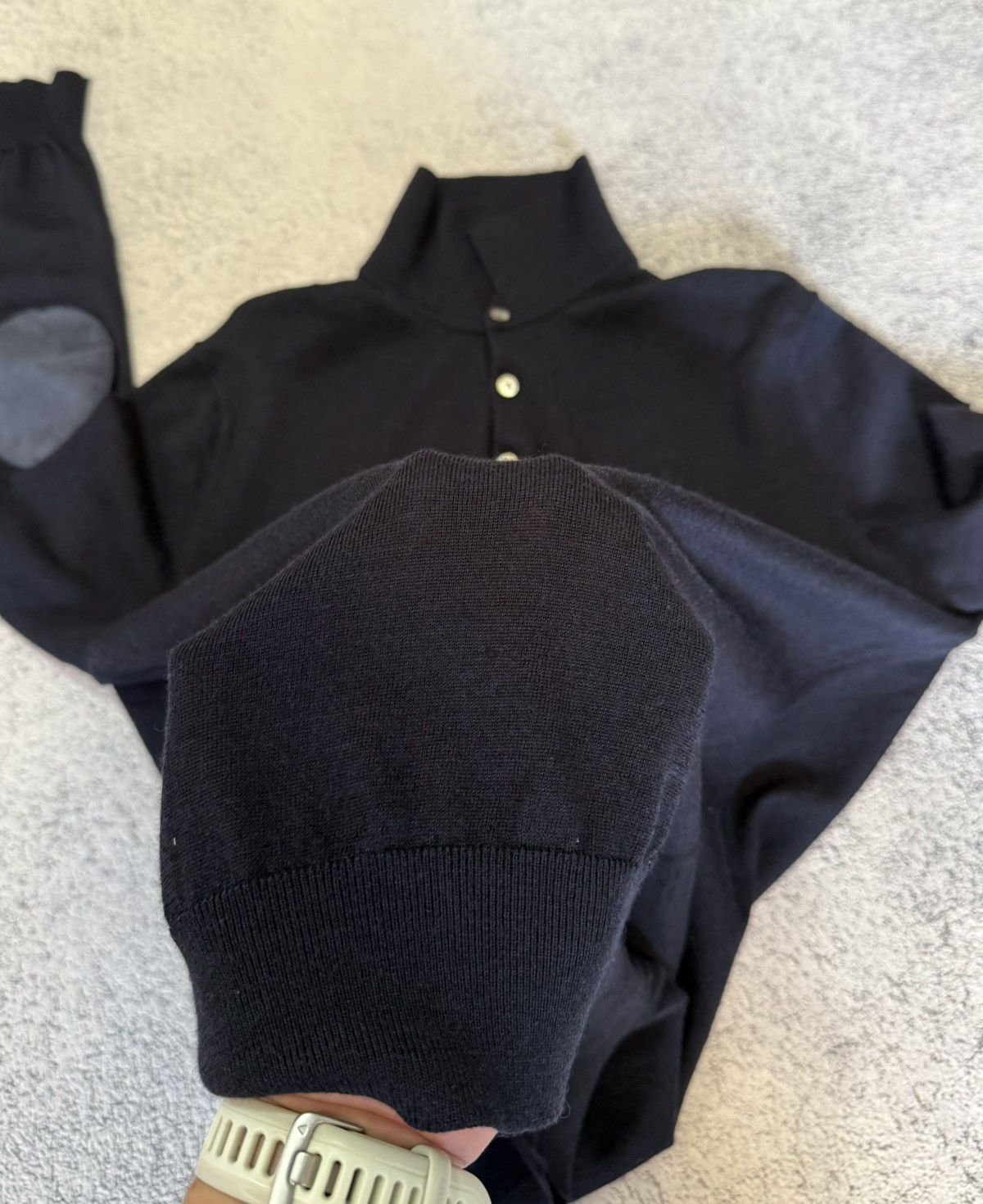 Suitsupply Suitsupply Merino Wool Polo Sweater M Fine Knit Long Sleeve Size US M / EU 48-50 / 2 - 20 Thumbnail
