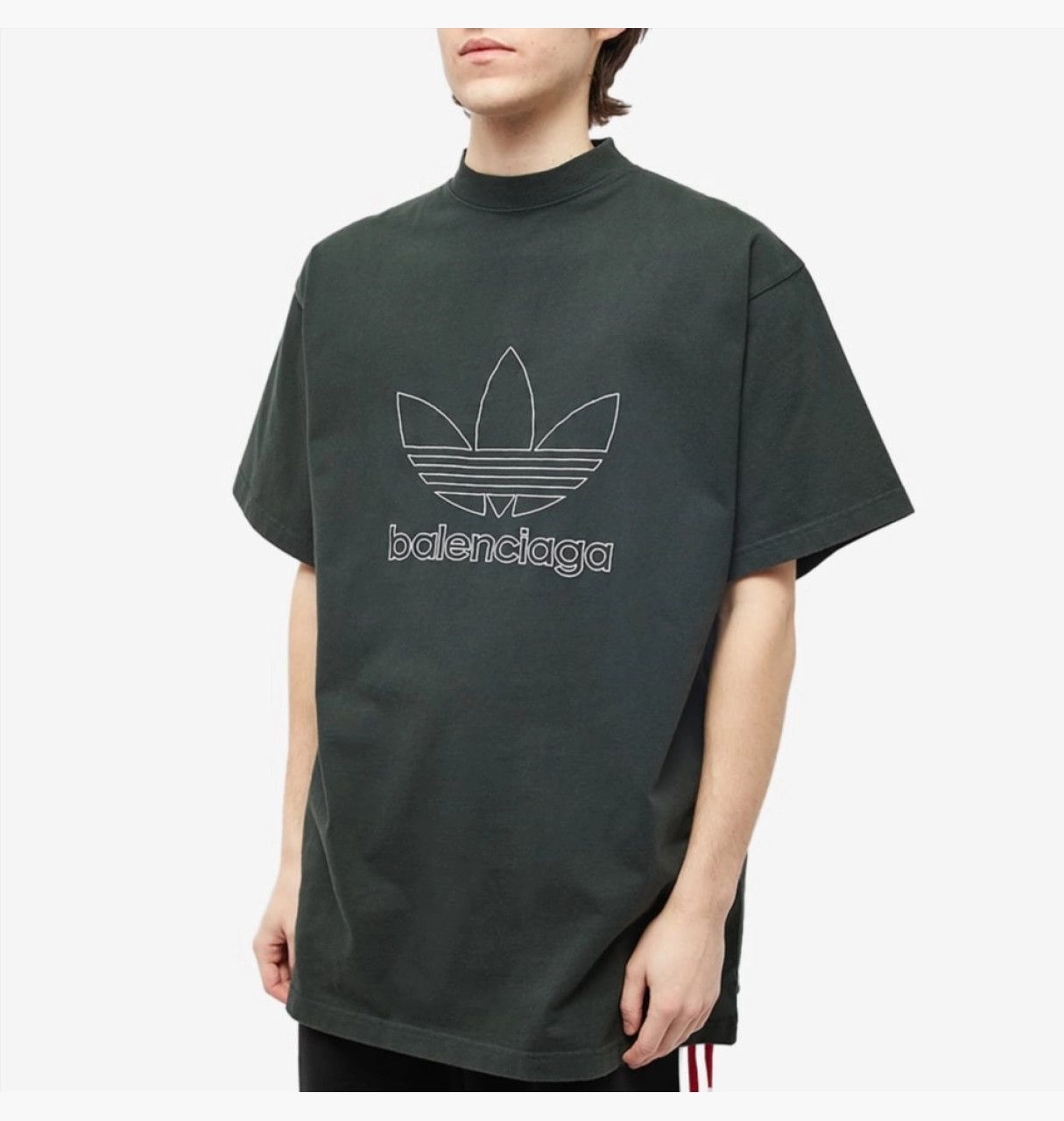 Adidas × Balenciaga o1la1rc1a0924 T- Shirt Oversized in Green Size US M / EU 48-50 / 2 - 2 Thumbnail