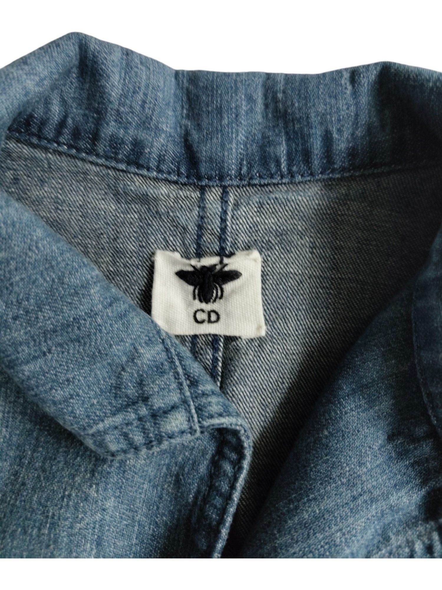 Dior Denim Vest Shirt With Signature CD Logo Stitching Size XS / US 0-2 / IT 36-38 - 4 Thumbnail