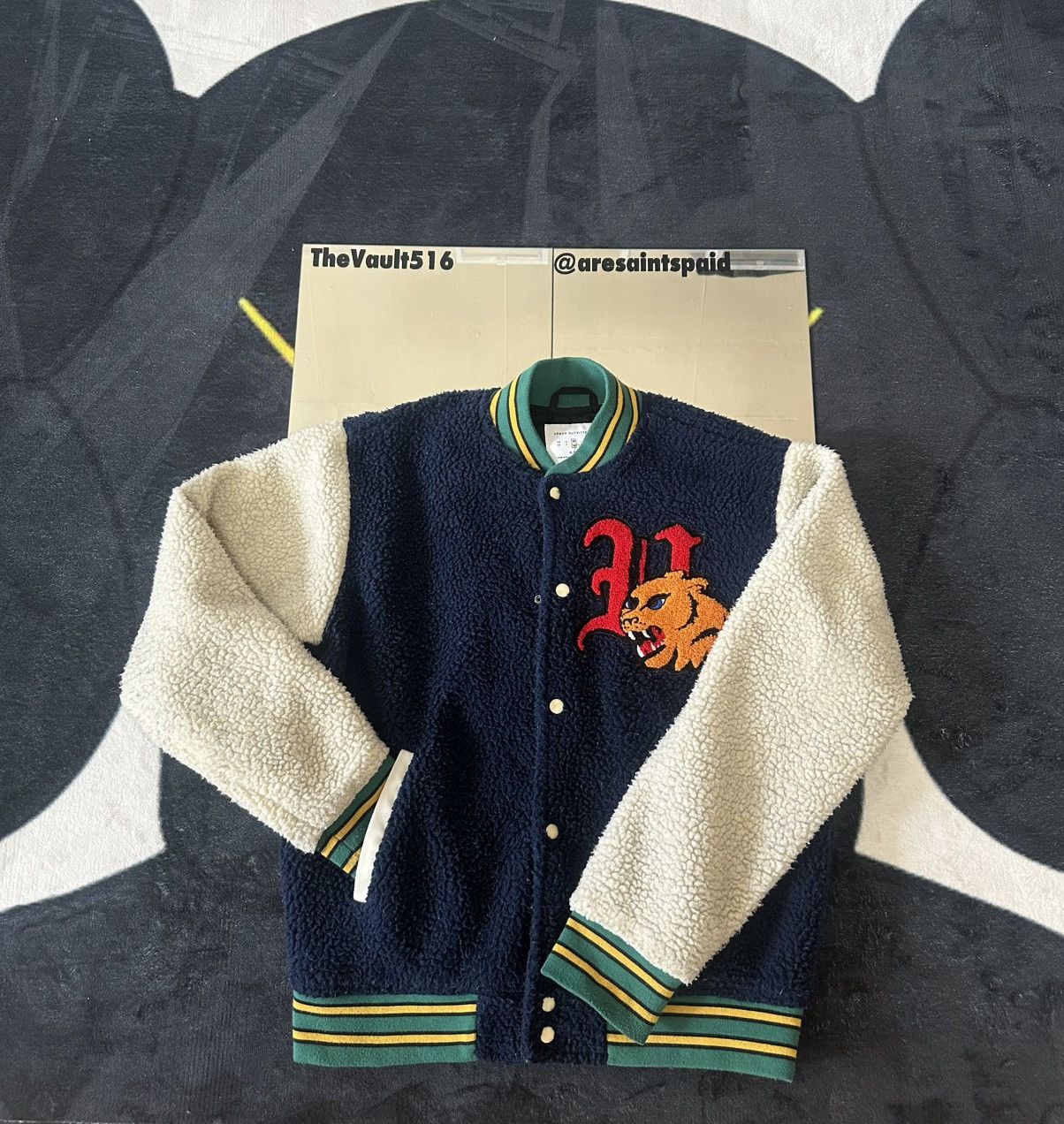 Urban Outfitters UO Sherpa Graphic Varsity Jacket - SIZE M - SHIPS ⚡️ Size US M / EU 48-50 / 2 - 2 Thumbnail