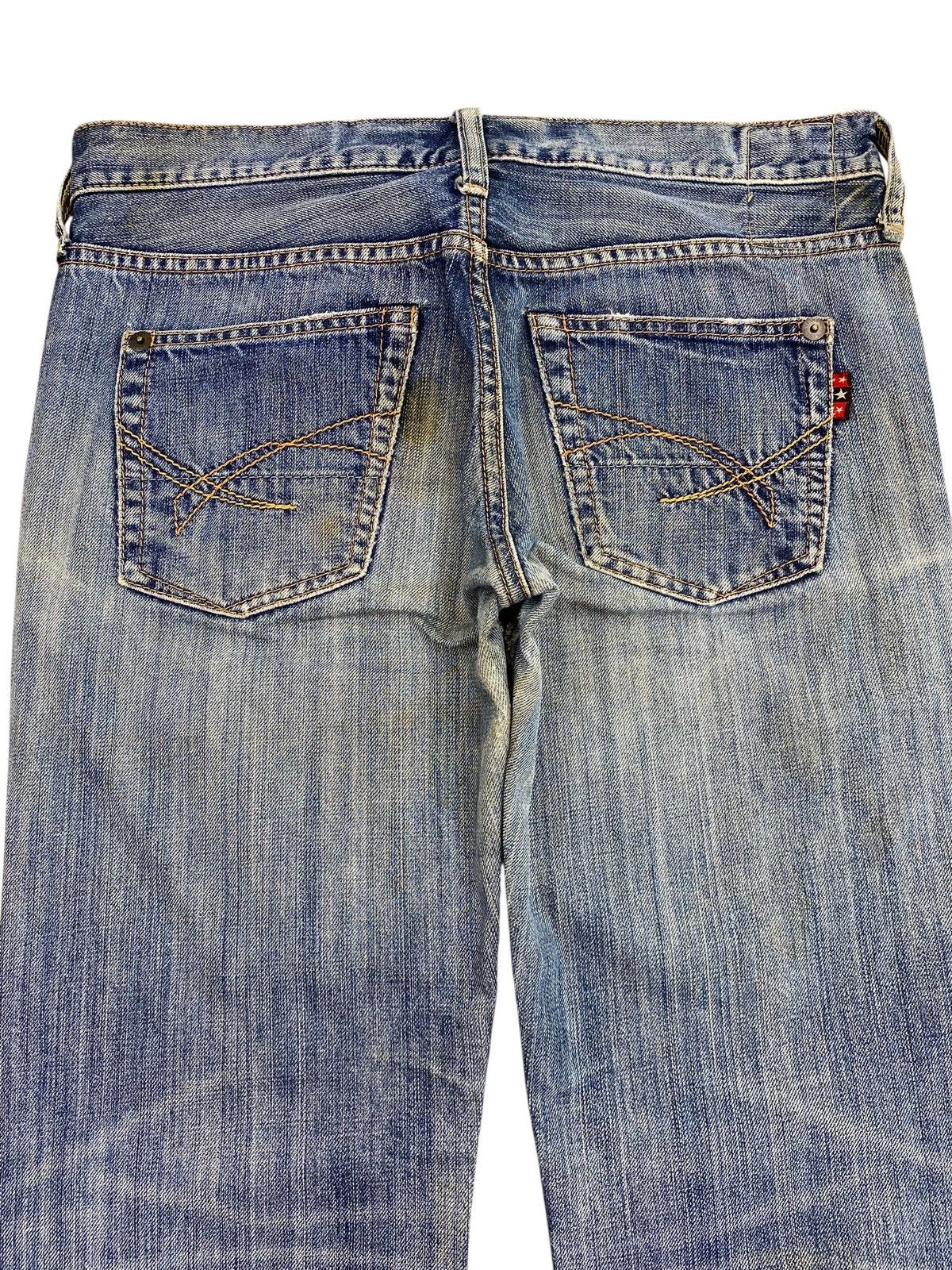 Japanese Brand Japanese Brand Blue Wash Distress Style Flare Jeans Size US 32 / EU 48 - 4 Thumbnail