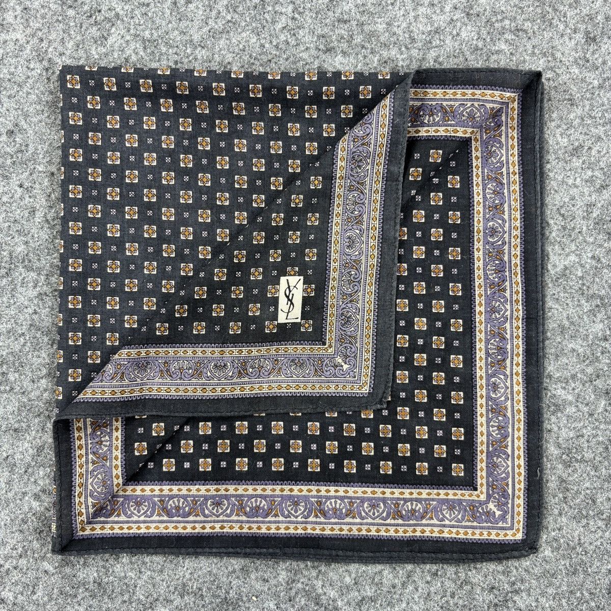 Vintage × Yves Saint Laurent YSL Handkerchief # E053 # Bandana # Neckerchief Size ONE SIZE - 1 Thumbnail