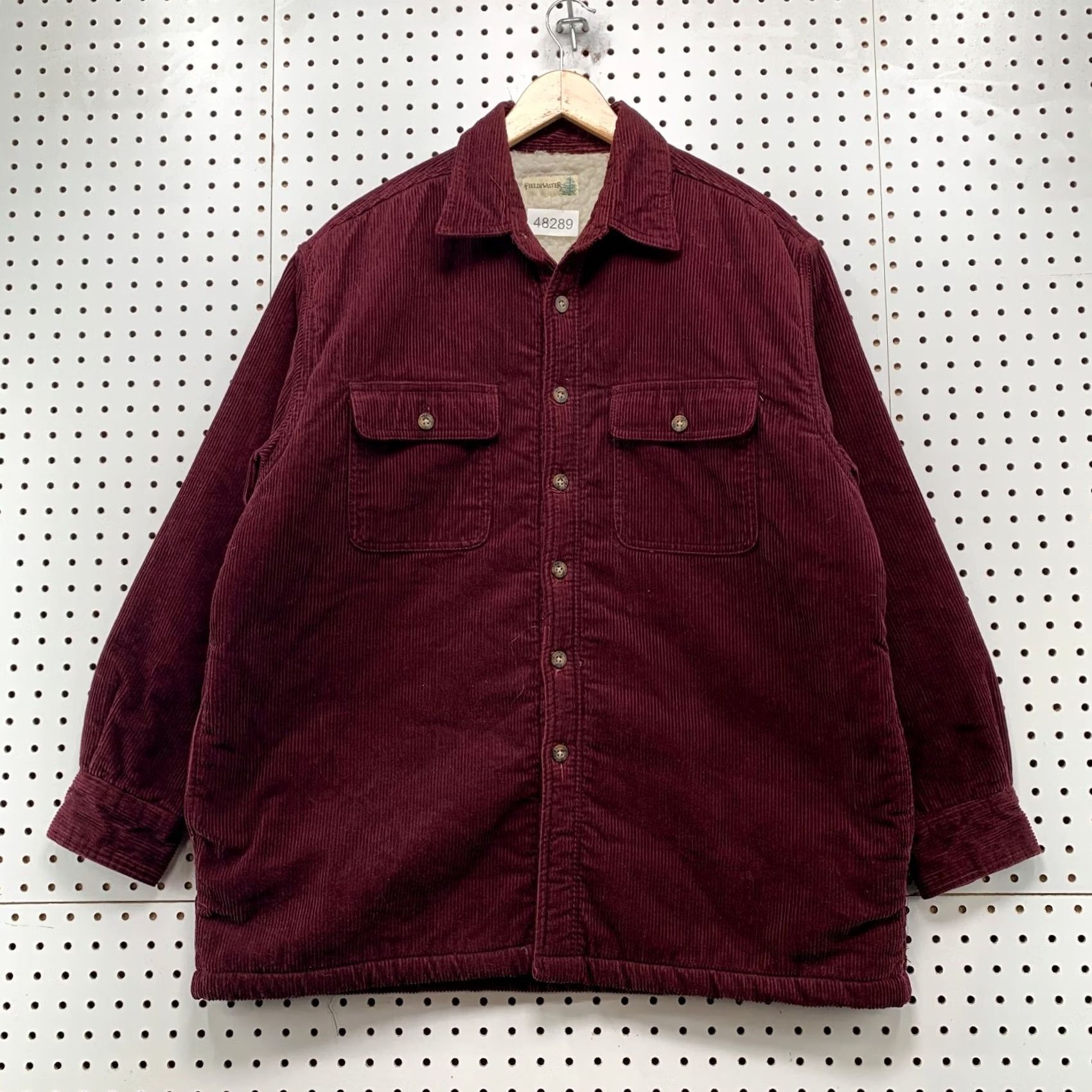 Vintage VINTAGE Fieldmaster Corduroy Button Shirt Jacket Mens L Burgundy Sherpa Lined Shirt Jacket Mens L Burgundy Sherpa Lined Size US L / EU 52-54 / 3 - 2 Thumbnail