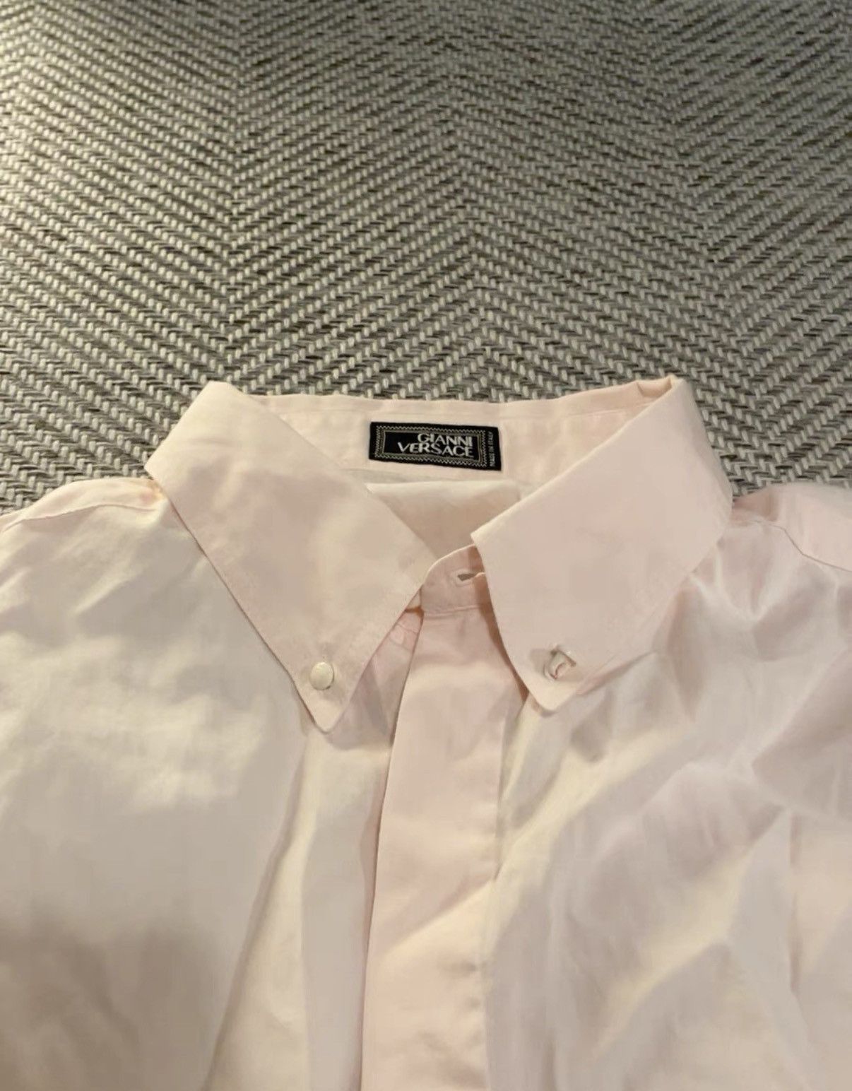 Versace Versace Light Pink Long Sleeve Shirt K24 Size US L / EU 52-54 / 3 - 7 Thumbnail
