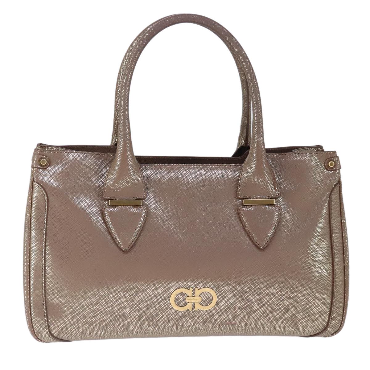 Salvatore Ferragamo Gancini Brown Leather Handbag (Pre-Owned) Size ONE SIZE - 1 Thumbnail
