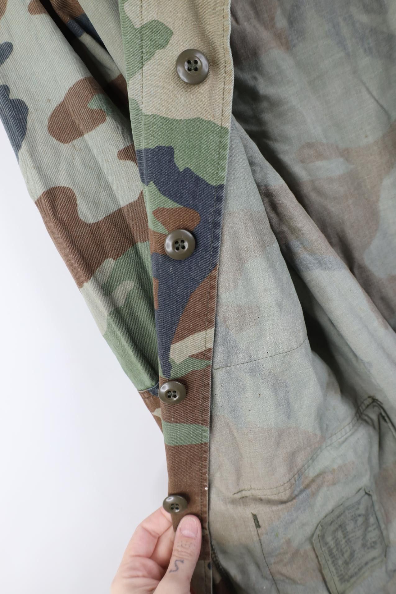 Vintage Vintage 80s USGI Long Woodland Camouflage Combat Coat Jacket Size US M / EU 48-50 / 2 - 18 Thumbnail