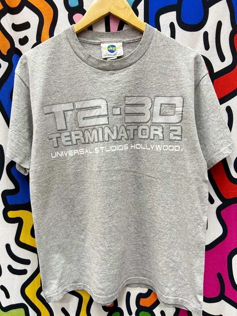Vintage Vintage90s Terminator 2 3-D Movie tshirt size M Size US M / EU 48-50 / 2 - 2 Thumbnail