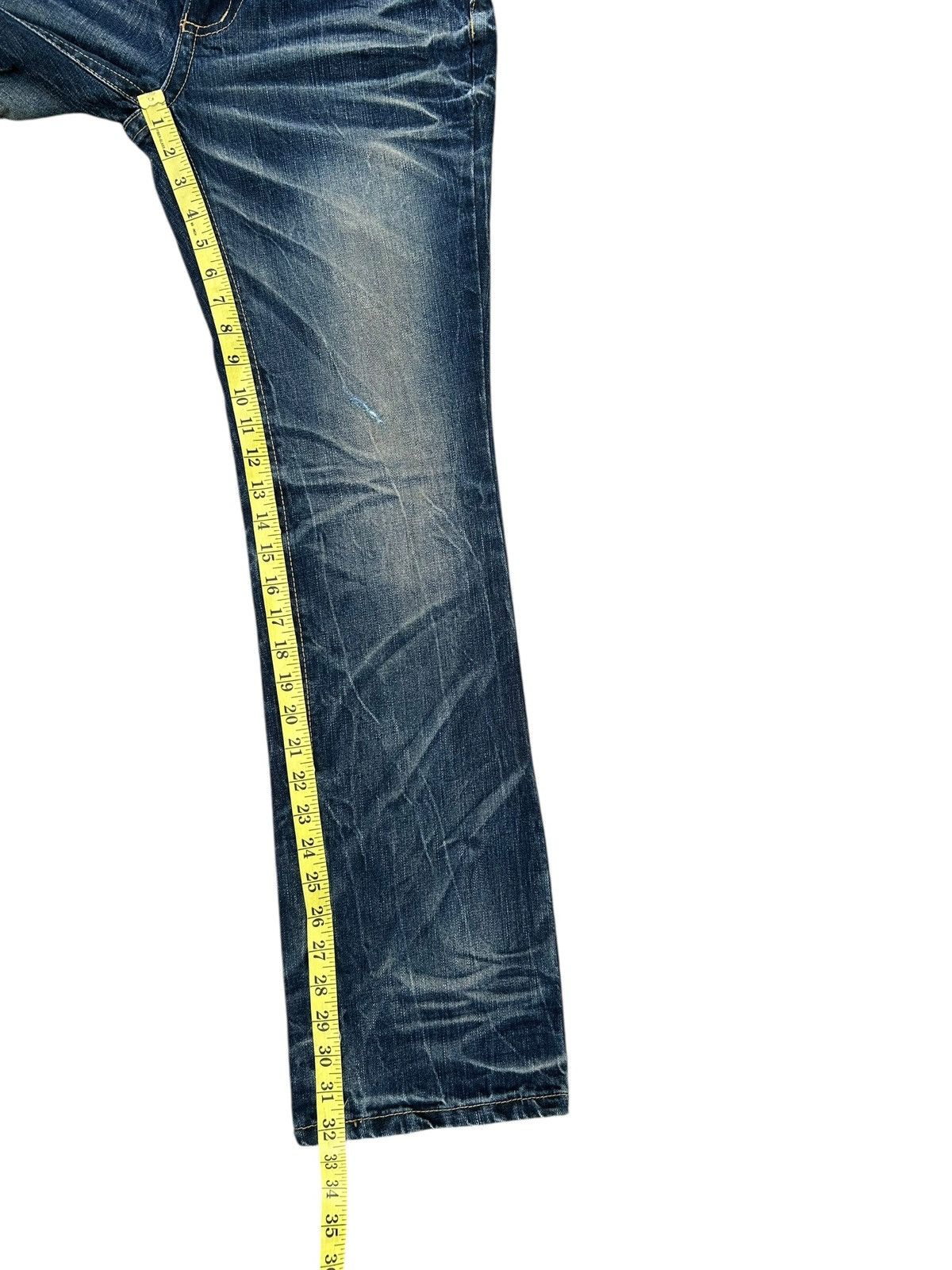 Kapital FLARE YOSHITOMO NARA LOLITA Vintage Distressed Denim Jeans Size US 34 / EU 50 - 20 Thumbnail