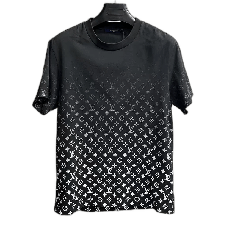 Louis Vuitton Louis Vuitton Black Logo Print Gradient T-shirt Size US M / EU 48-50 / 2 - 1 Thumbnail