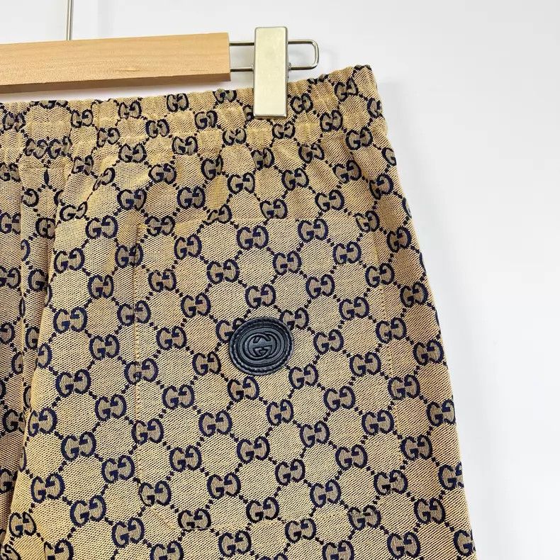 Gucci Gucci Beige double G-shaped full-printed tie mid-waist str Size US 30 / EU 46 - 5 Thumbnail