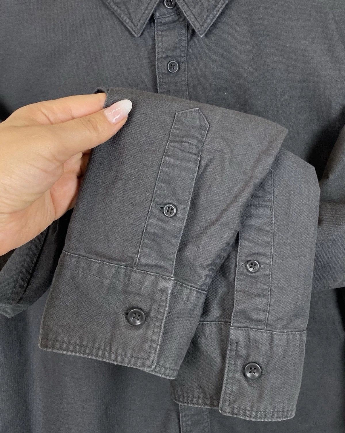 Allsaints ALLSAINTS Huntingdon Long Sleeve Buttons Down Shirt Grey Size US M / EU 48-50 / 2 - 5 Thumbnail