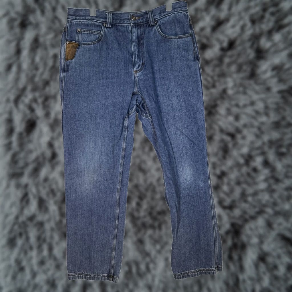 Duluth Trading Company Duluth Trading Company Carpenter Jeans Mens Straight Blue Denim 34 x 32 Mid-Rise 5-Pocket Size US 34 / EU 50 - 1 Thumbnail