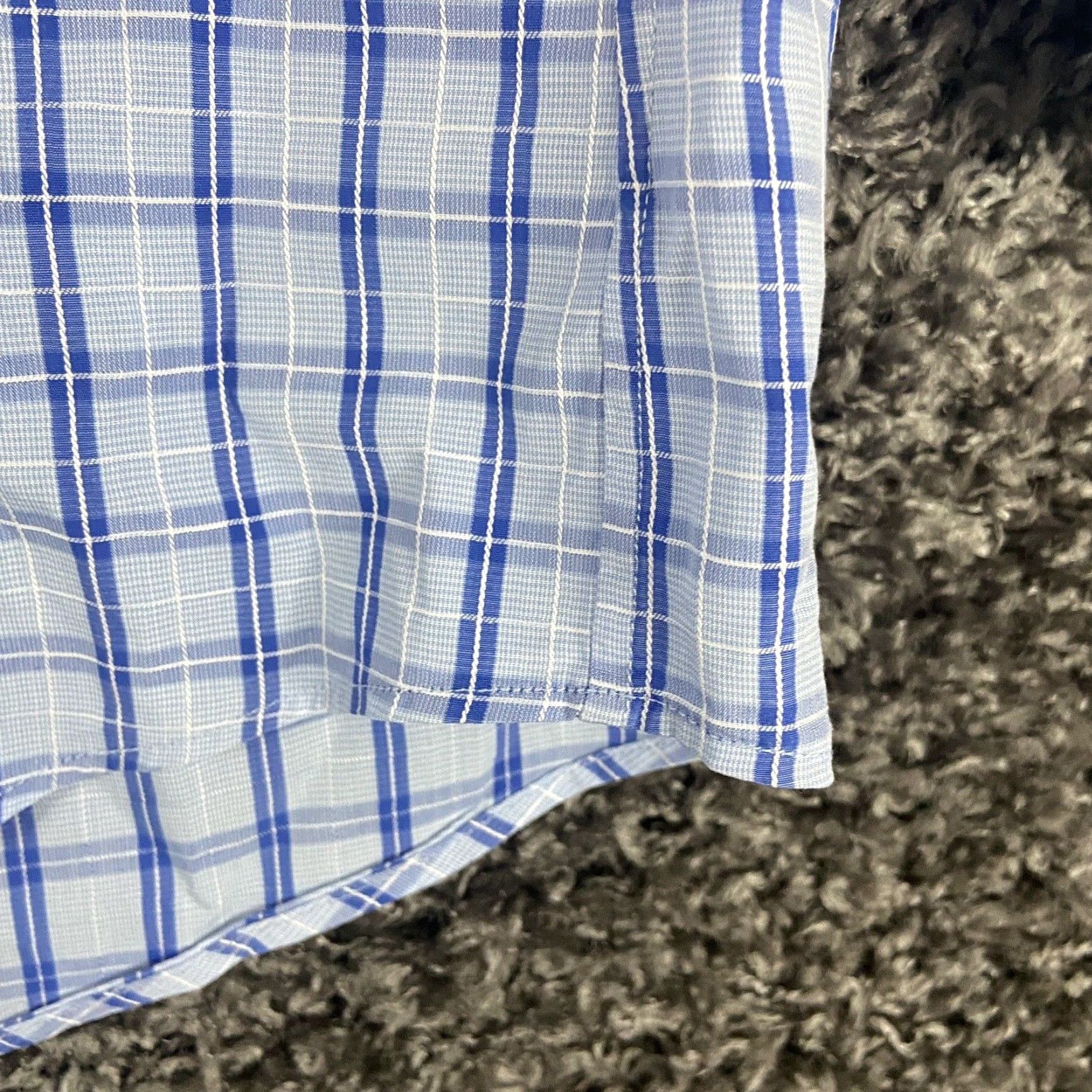 Faconnable VINTAGE Faconnable Blue Plaid Dress Shirt Men’s 16 R Long Sleeve Size 42R - 2 Thumbnail