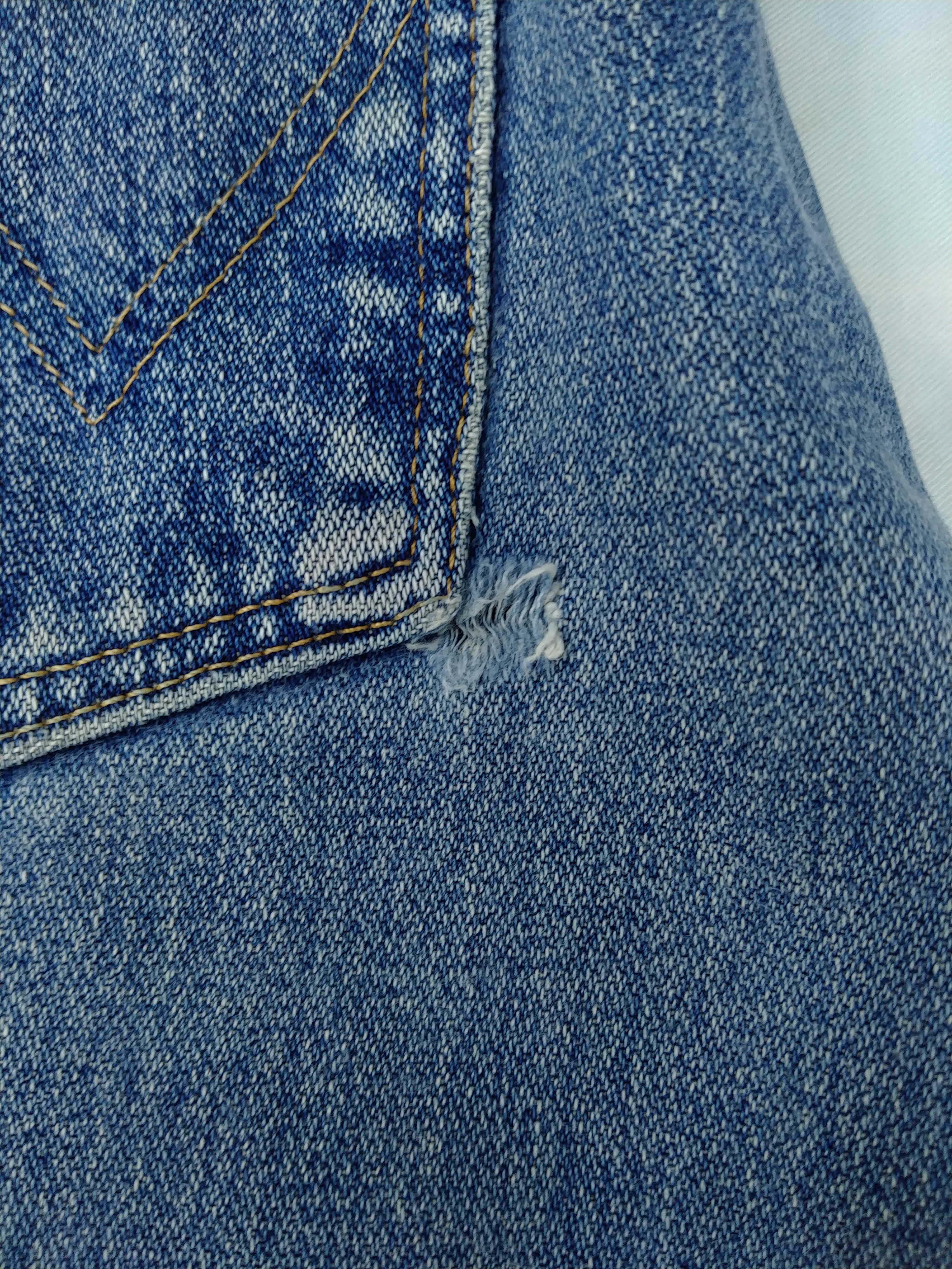 Japanese Brand Vintage Wrangler Distressed Blue Denim 29x34 -JN413 Size US 29 - 12 Thumbnail