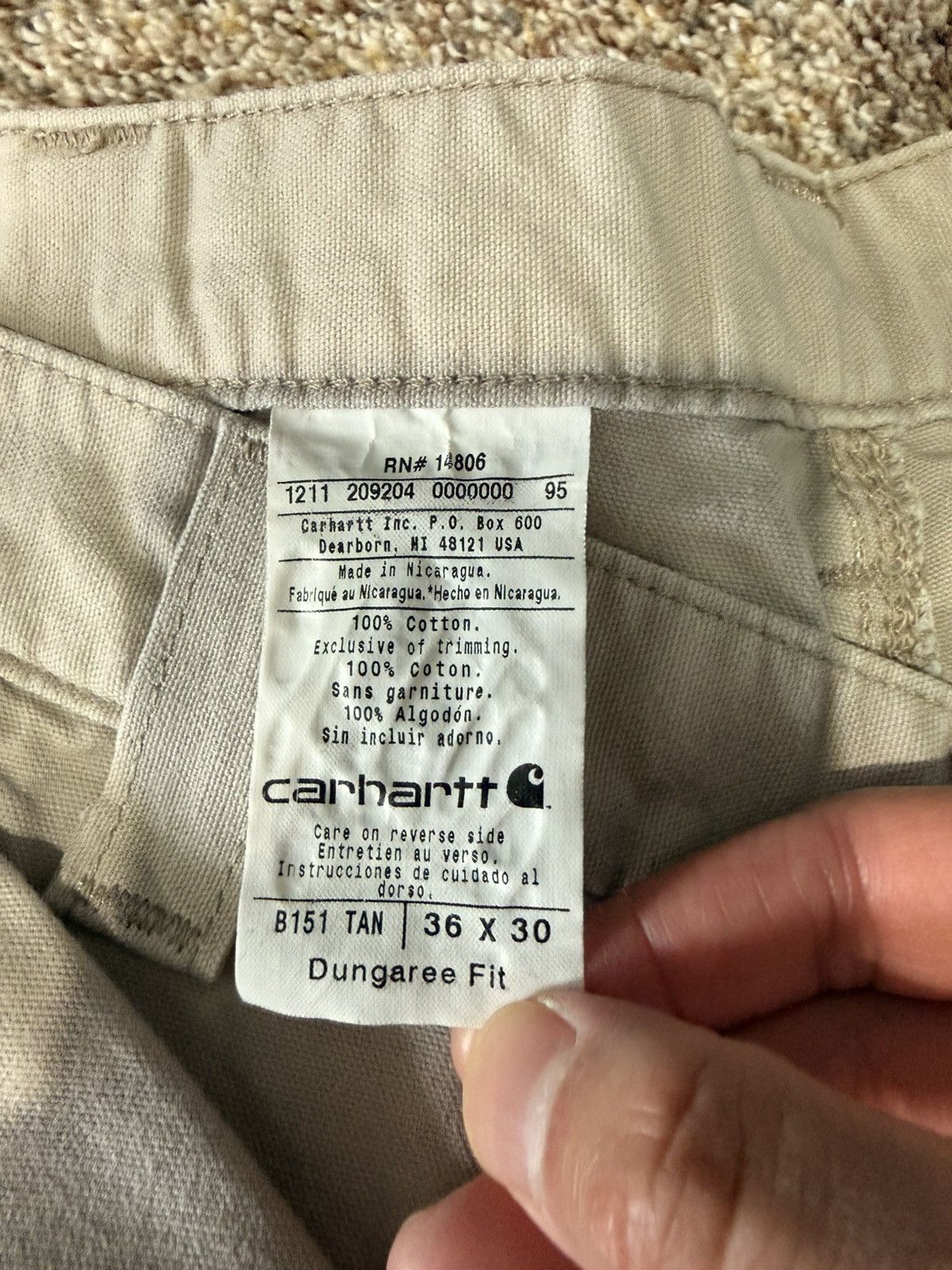 Carhartt Carhartt Tan Work Pants 36x30 Size US 36 / EU 52 - 3 Thumbnail