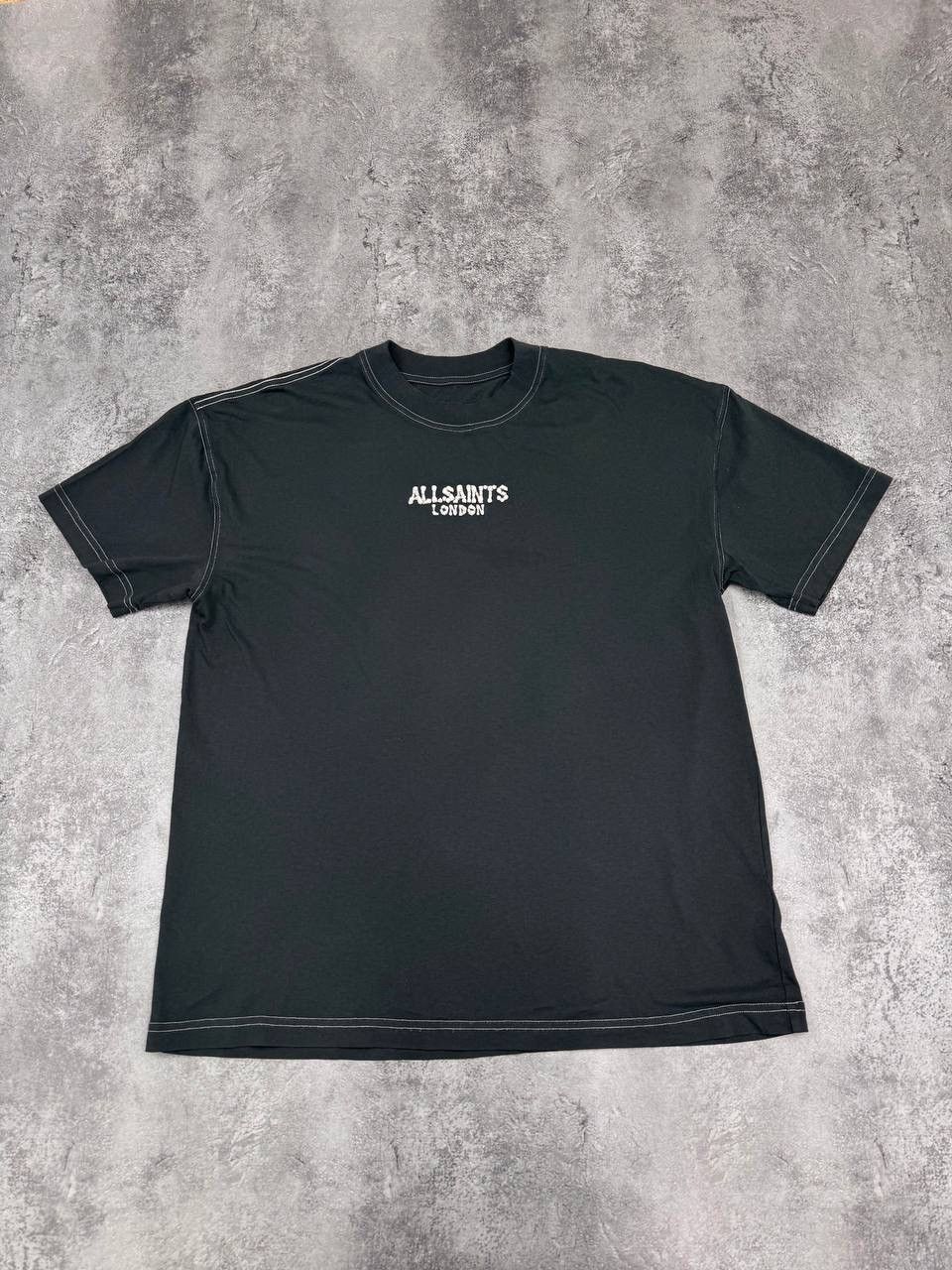 Allsaints AllSaints London Men Cotton T-Shirt Dark Grey Size S Size US S / EU 44-46 / 1 - 1 Thumbnail