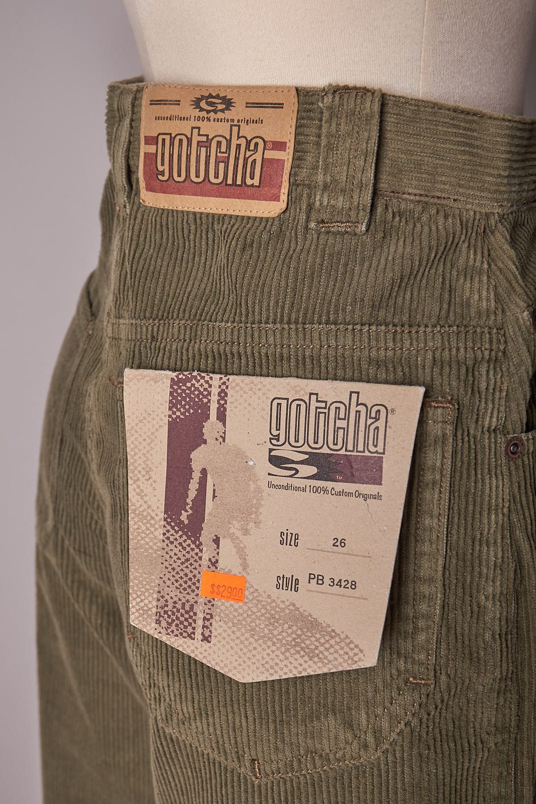 Gotcha 1990s Green Gotcha Corduroy Pants Size US 26 / EU 42 - 5 Thumbnail