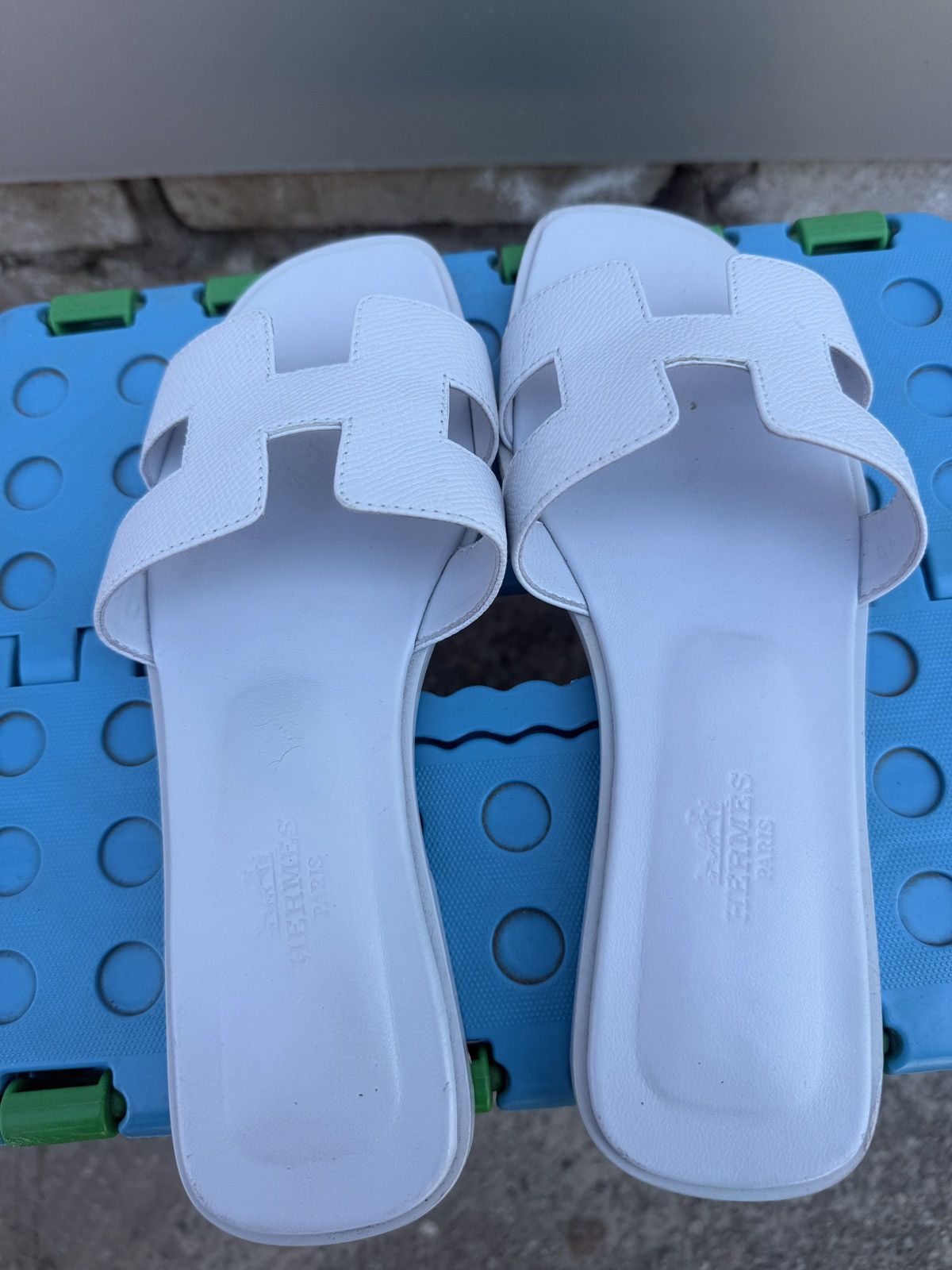 Hermes Hemes leather Oran H Slide Sandals Size US 6 / IT 36 - 6 Thumbnail