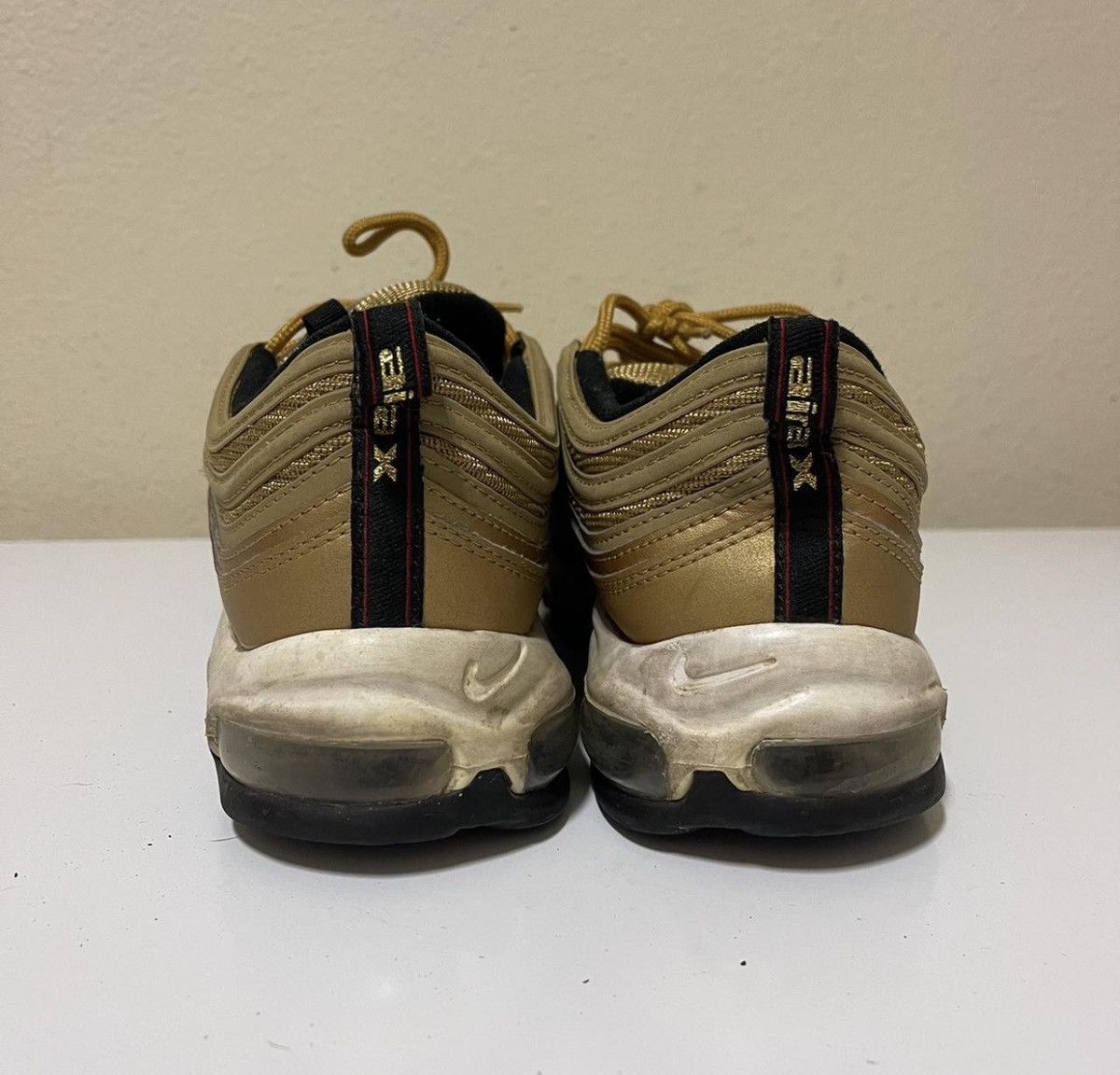 Nike Nike Air Max 97 Metallic Gold Size US 11.5 / EU 44-45 - 6 Thumbnail