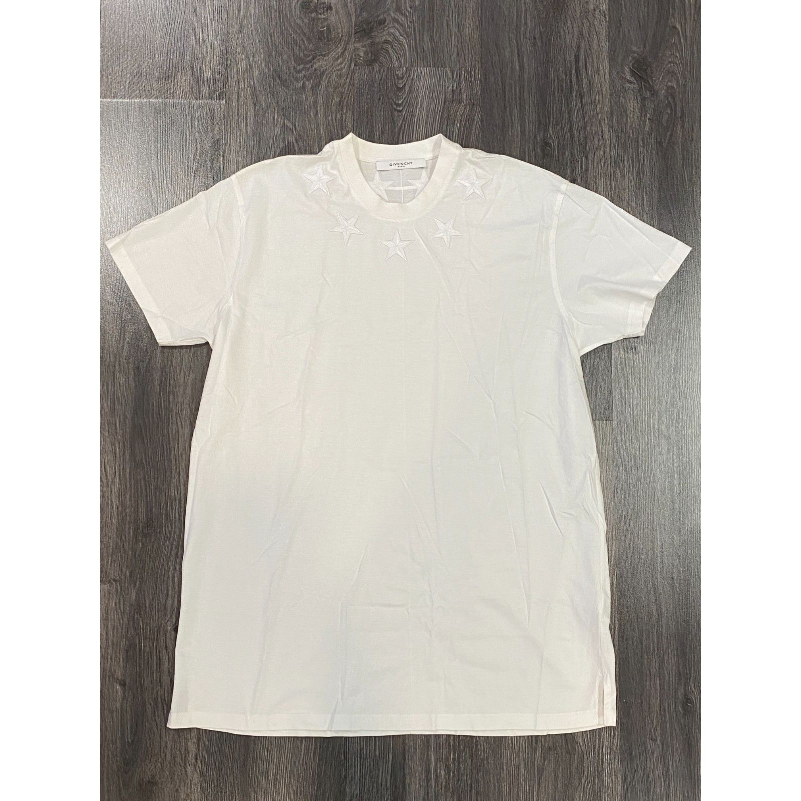 Givenchy Givenchy Men T Shirt Small White Embroidered Star Neck Colu Size US S / EU 44-46 / 1 - 8 Thumbnail