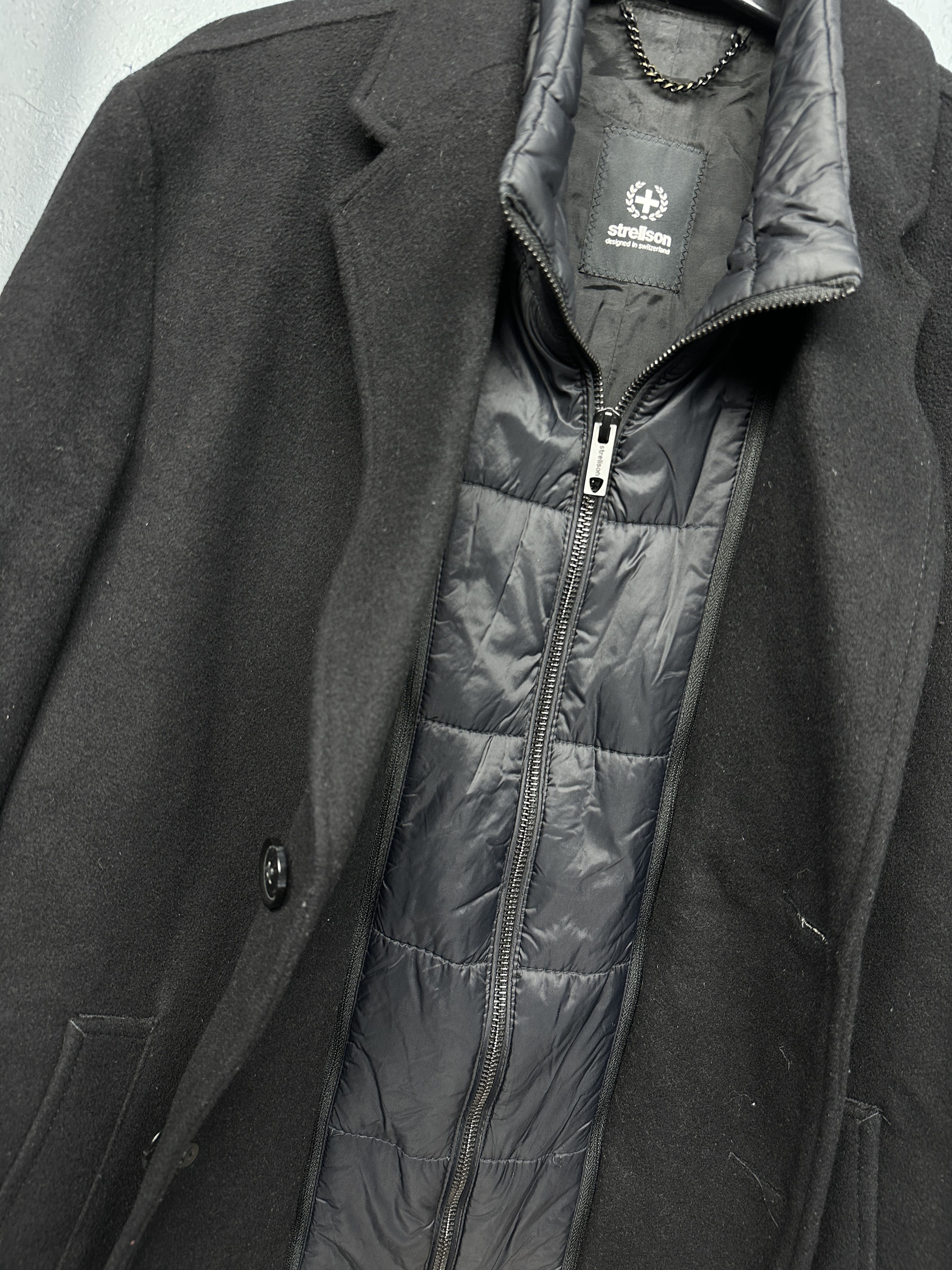 Strellson Strellson Mens Wool Cashmere Coat Jacket Size US L / EU 52-54 / 3 - 4 Thumbnail