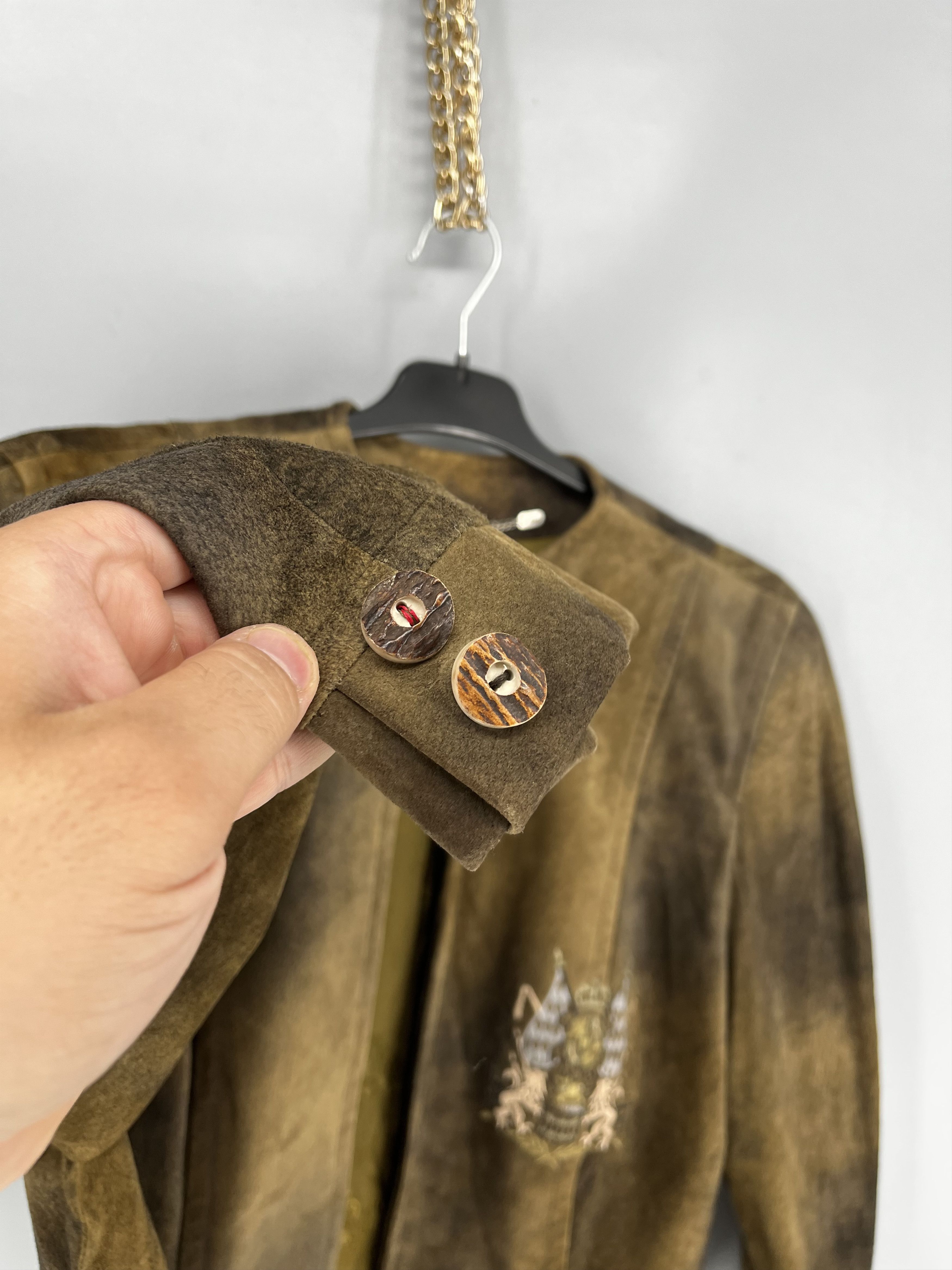 Vintage Vintage Julius Lang Bavarian Leather Jacket Trachten Style Size S / US 4 / IT 40 - 13 Thumbnail