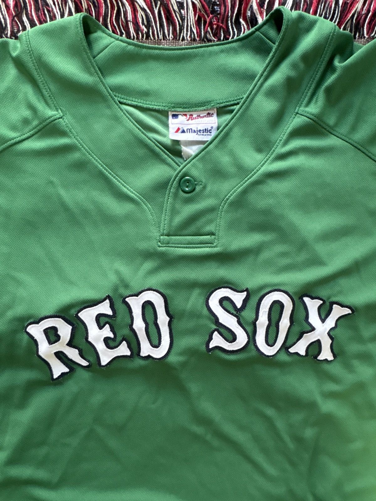 MLB Red Sox green jersey Size US XL / EU 56 / 4 - 3 Thumbnail