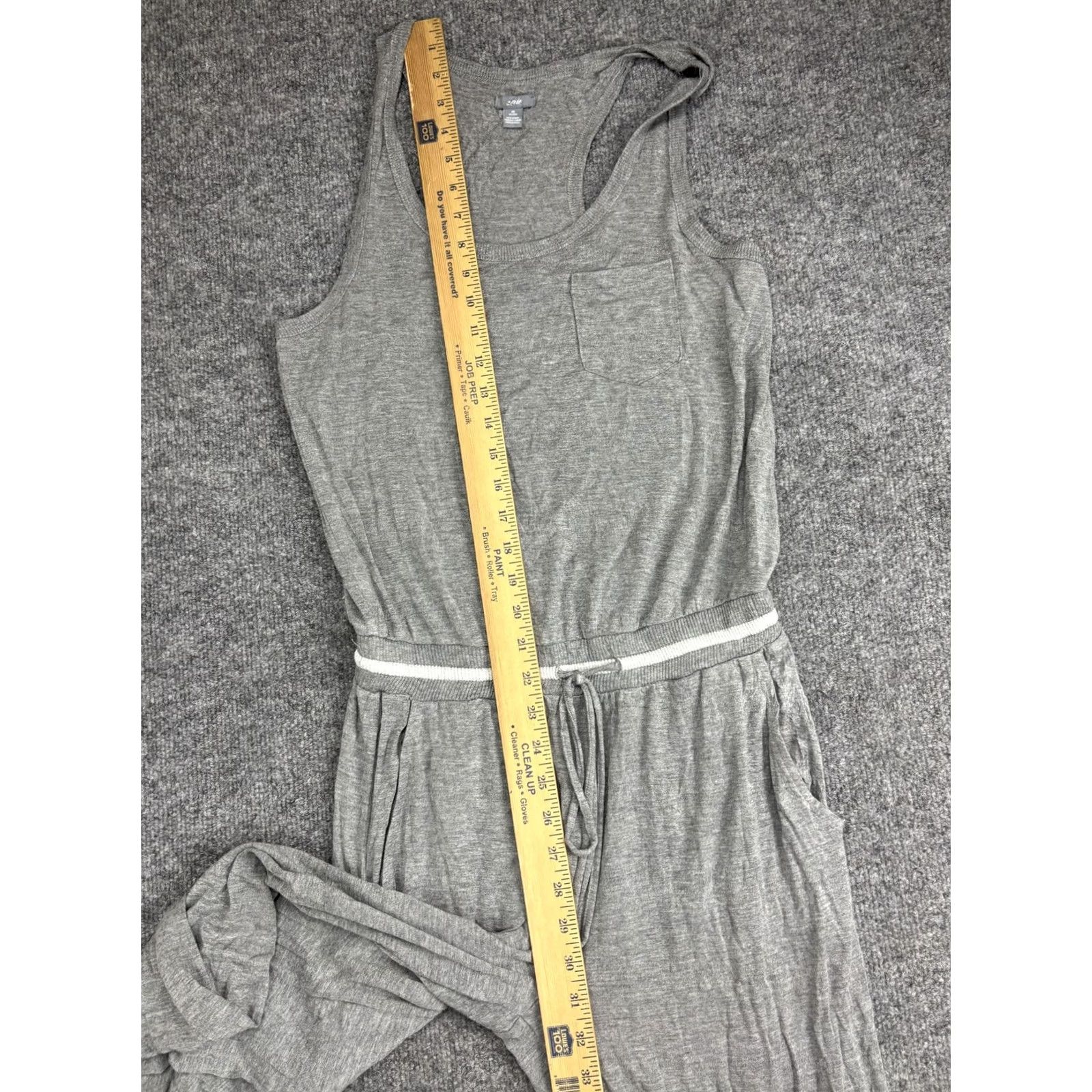 Vintage Aerie Jumpsuit Womens XS Gray Sleeveless Racerback Jogger Drawstring Pockets Size 26" / US 2 / IT 38 - 5 Thumbnail