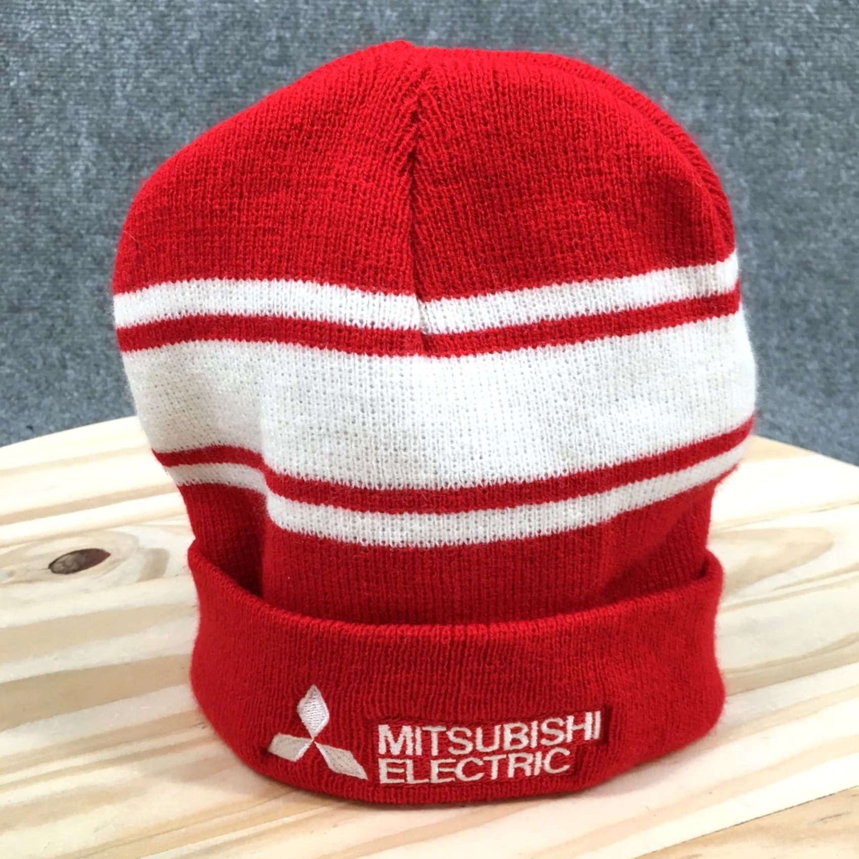 Vintage Mitsubishi Electric Hit Winter Beanie Hat Unisex One Size Adjustable Cuffed Red Size ONE SIZE - 2 Thumbnail
