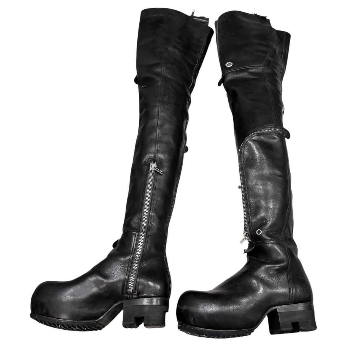Rick Owens RickOwens Bauhaus Ballast thigh high boots Size US 7 / IT 37 - 2 Thumbnail